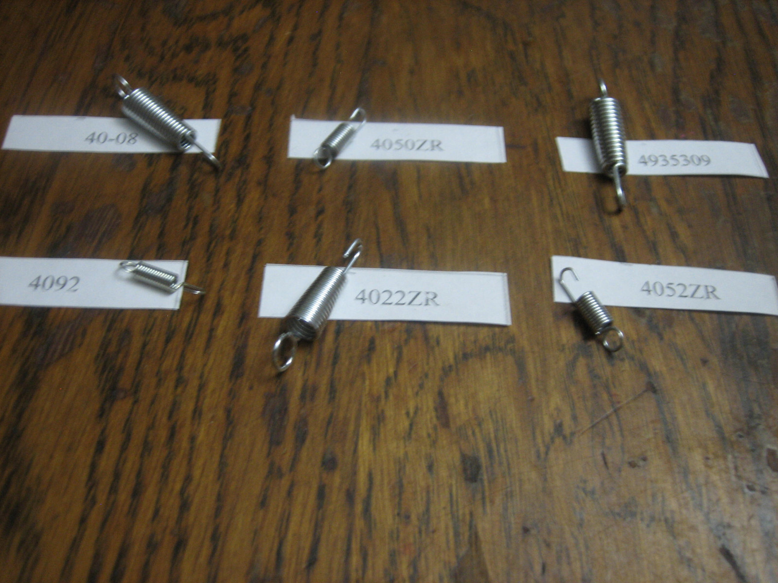 Lot of 6 Assorted, Genuine Irwin Vice Grip (ViceGrip) Springs, One of each size