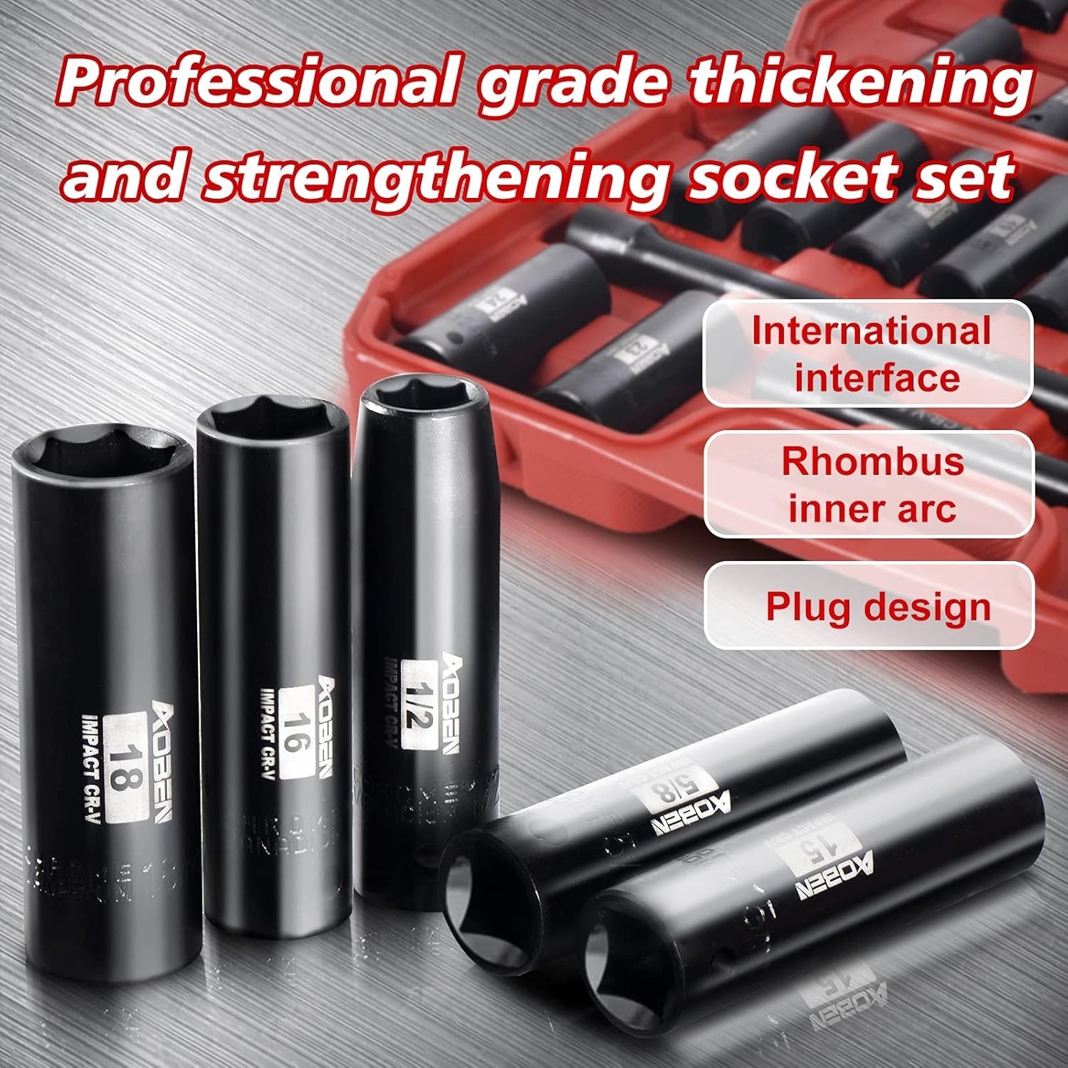 Corrosion-Resistant 1/2-Inch Drive Socket Set – 29 Pieces in SAE/Metric Sizes