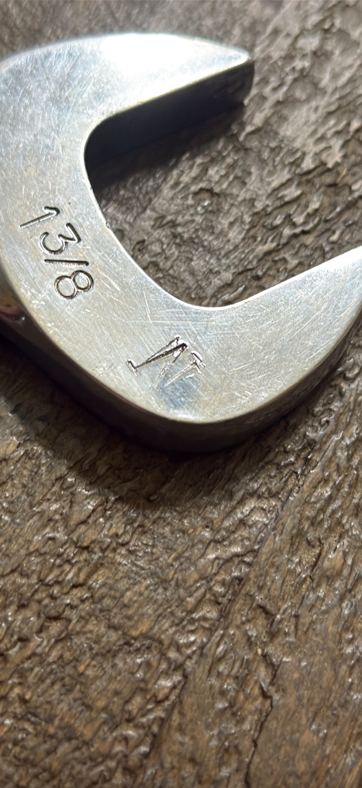 Snap on 1-3/8” angle wrench VS44 in really great shape has “N” engrave both side