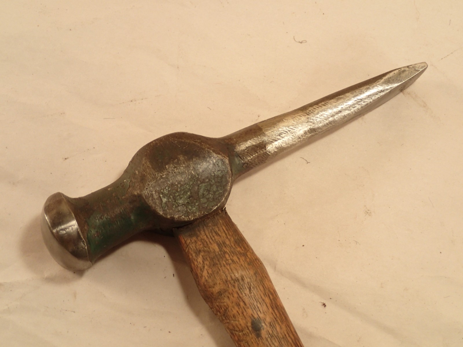 Vintage SENTRY 13 oz. Rounded Ball Pein Auto Body Hammer w/ Flat Spike End, 12″L