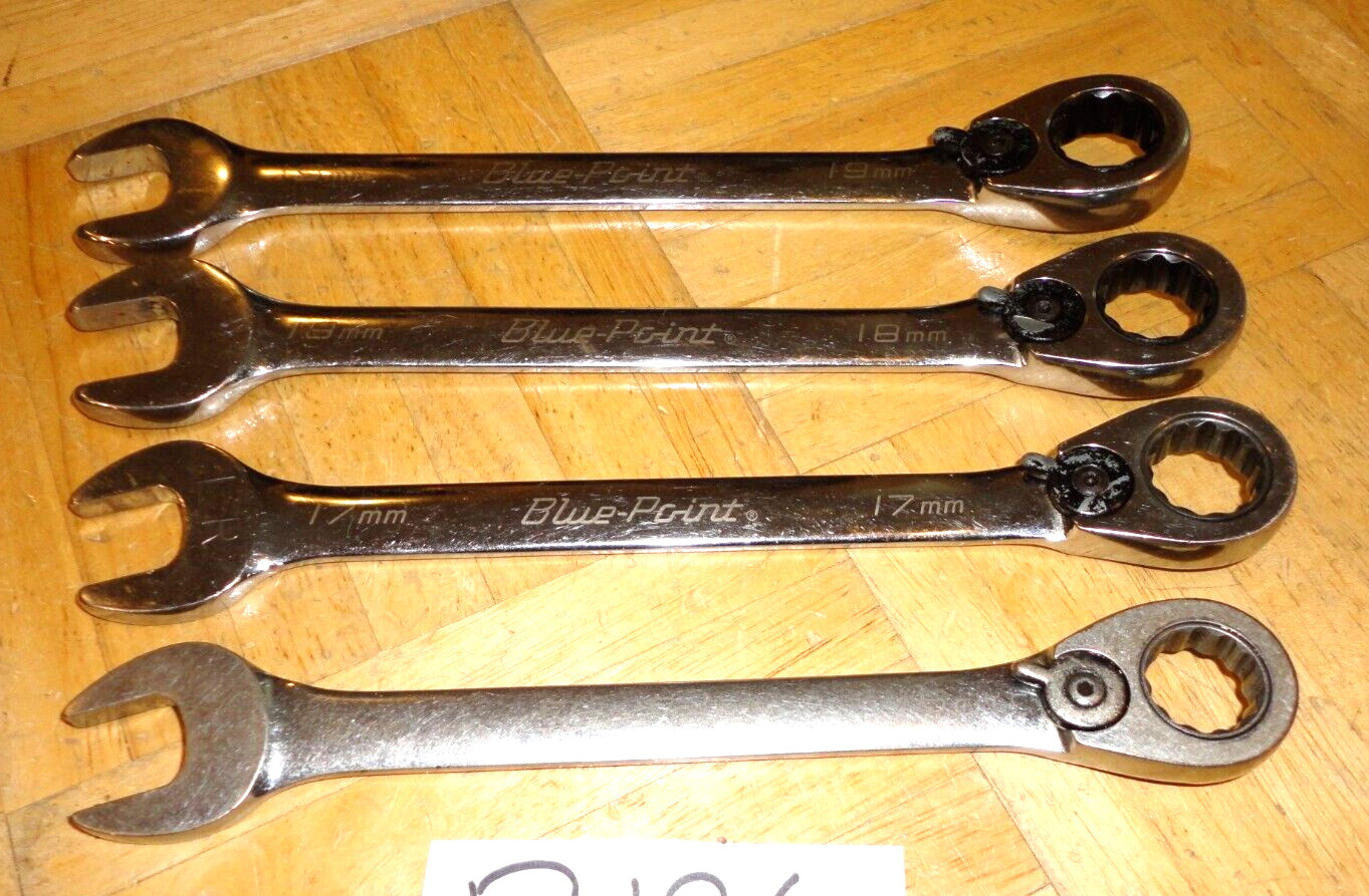 BLUE-POINT TOOLS 4 PC. METRIC RATCHETING REVERSABLE WRENCHES 16, 17, 18, 19MM