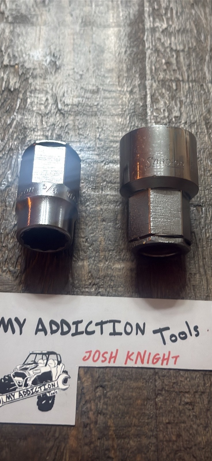 Snap on passthrough sockets no markings great shape price for pair