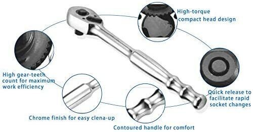 Blue-Point Tools 1/2″ Drive Standard Handle Quick Release Ratchet BPRSR940