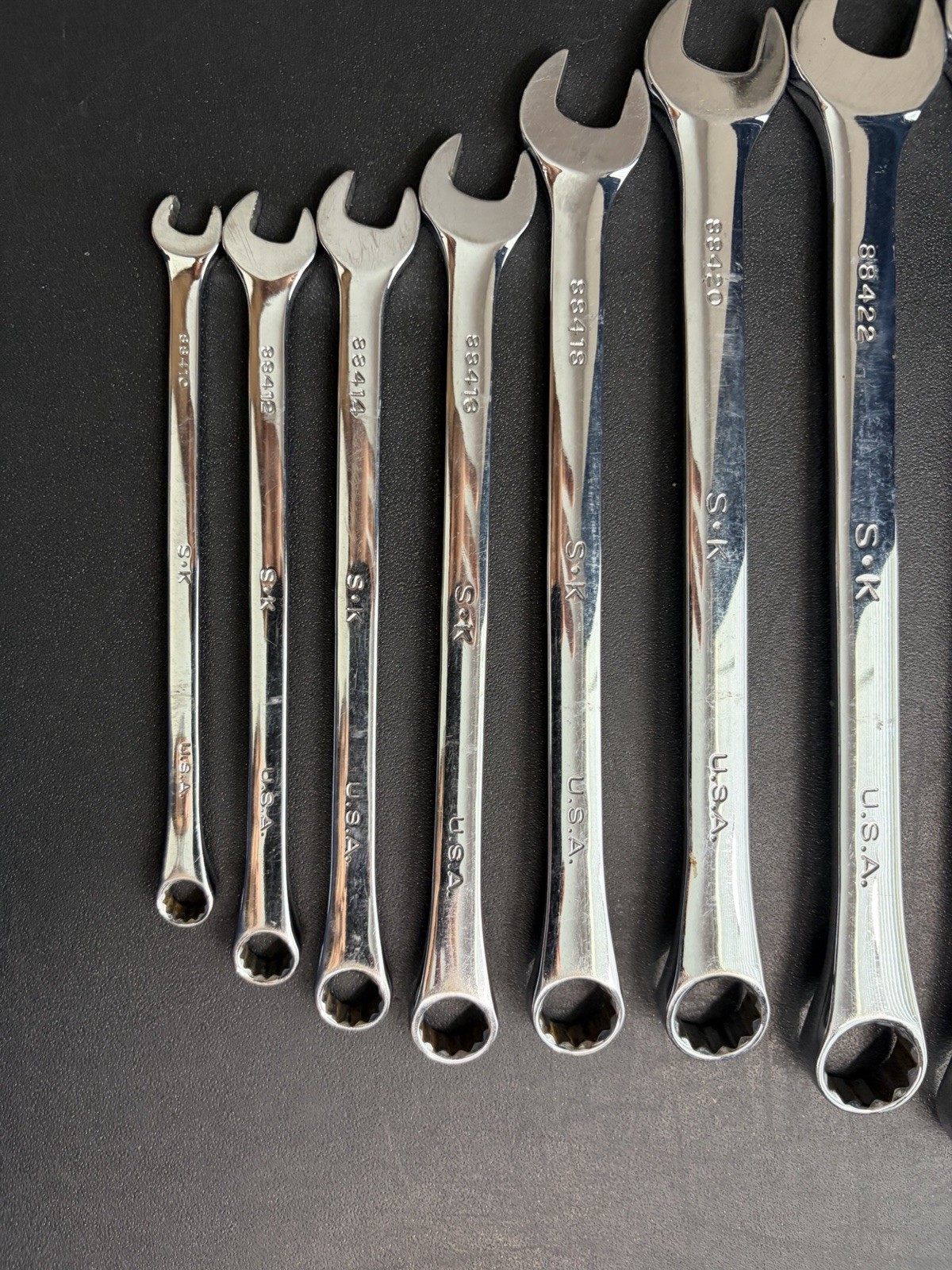 SK Tools Polished Wrench Set 10mm-22mm, 5/16”- 15/16” Metric & Sae 24 Piece