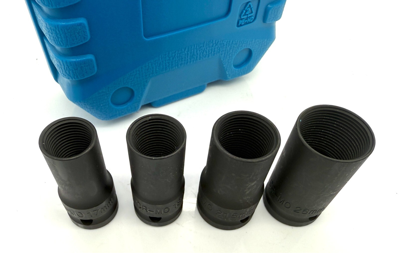 4pc Locking Wheel Nut Remover 17 18.5 21.5 26 mm Emergency Lug 1/2″ Drive Socket