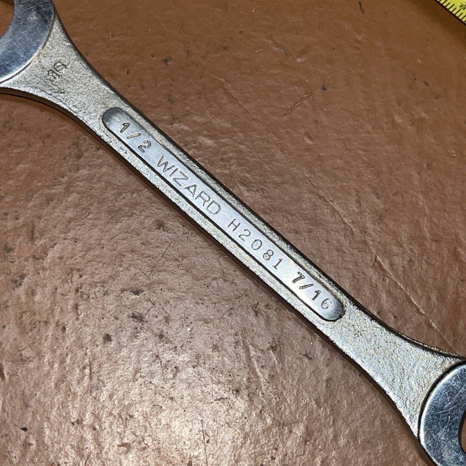 Wizard USA H2081 1/2 in X 7/16 in SAE Open Face Wrench Vintage