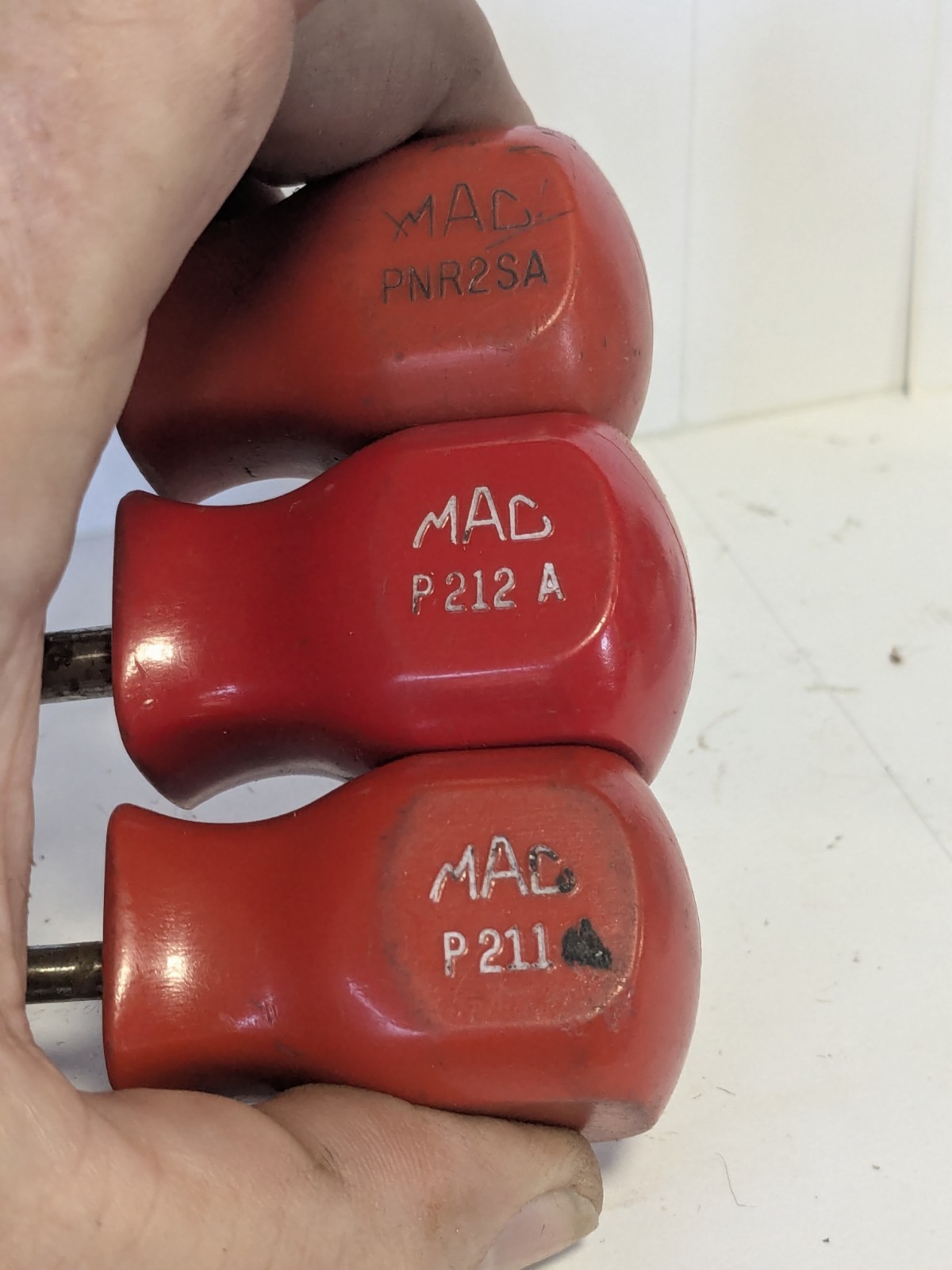 Mac Tools Stubby Screwdriver Set Flat Head, Phillips Orange PNR2SA, P211A, P212A