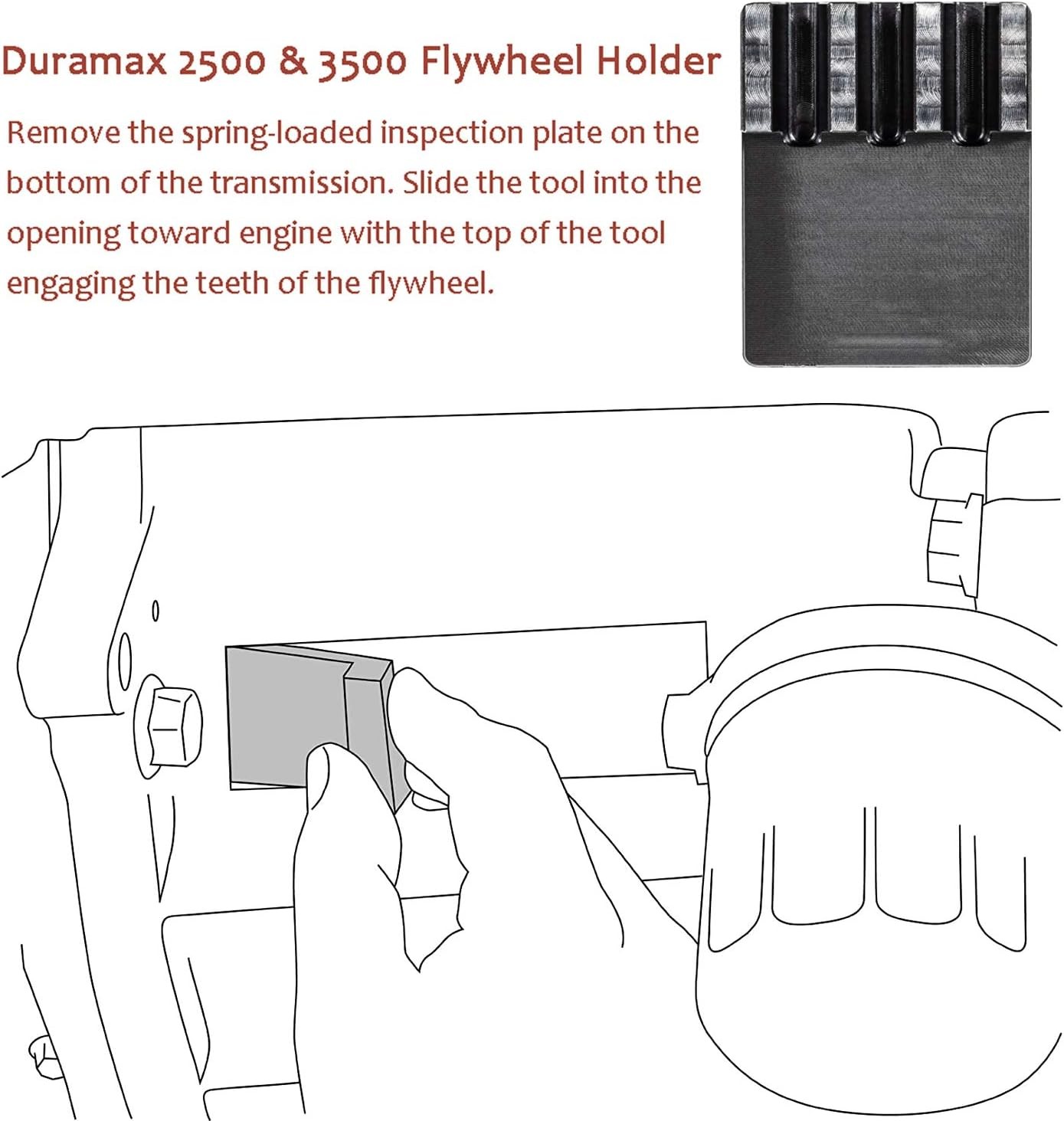 36mm 22100 Flywheel Locking Tool for 6.6L Duramax Socket 2500 3500 4500 5500