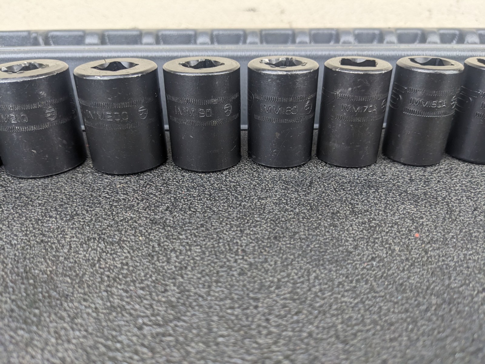 #bm248 Snap On Tools 315IMMYA 15pc 1/2″ Drive Metric Impact Socket Set 10-24mm