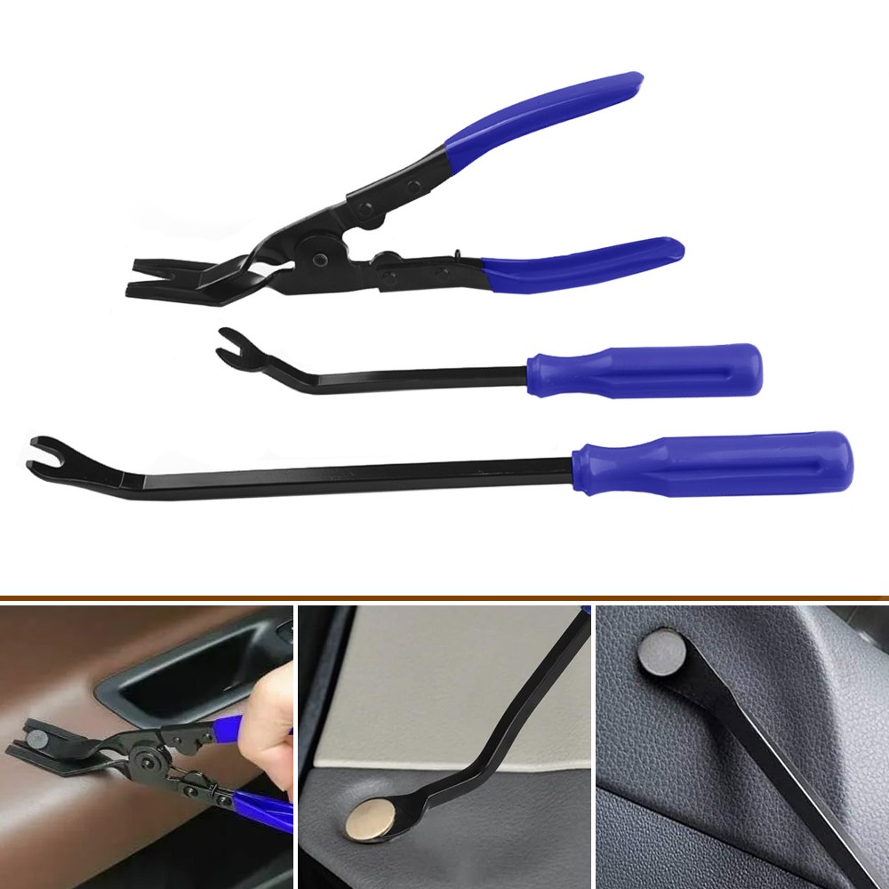 Auto Trim Clip Remover Tool 3PCS Removal Pliers Fastener Door Panel Retainer Set