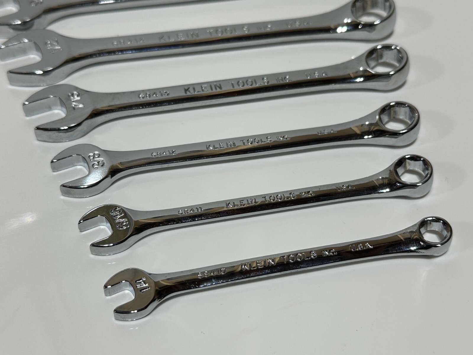 Klein Tools USA MADE (Rare) 68404 12pc SAE 1/4″ to 15/16″ Combination Wrench Set