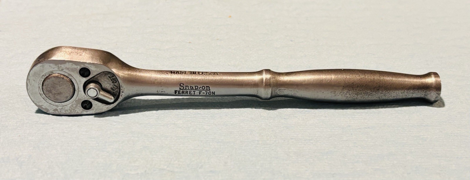 Snap-On Vintage Ferret F-70N 3/8″ Dr. Ratchet Made In the USA