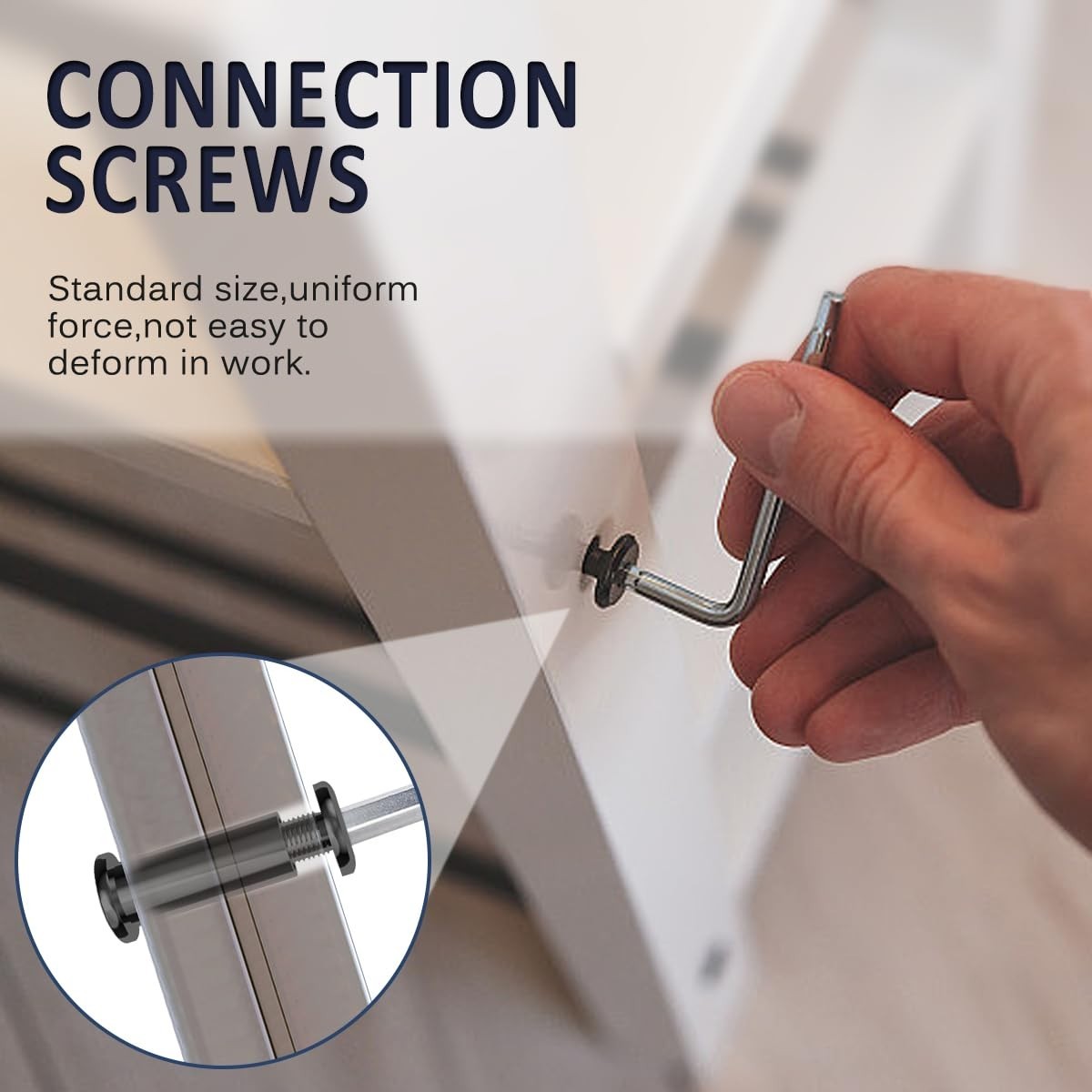 10 Sets Connection Screws M8 Belt Buckle Binding Bolts Black 304 Stainless Steel