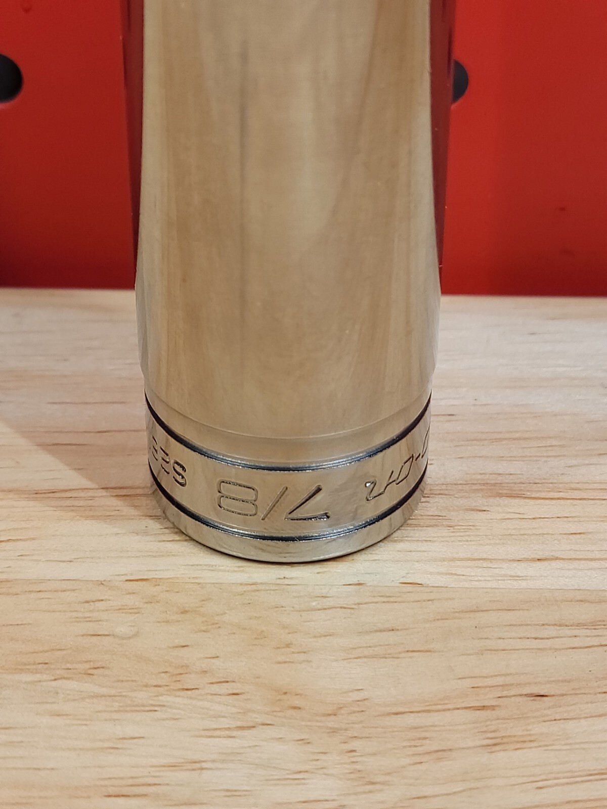 Snap-on Tools S281 7/8″ 1/2″ Drive 12-Point SAE Deep Chrome Socket USA
