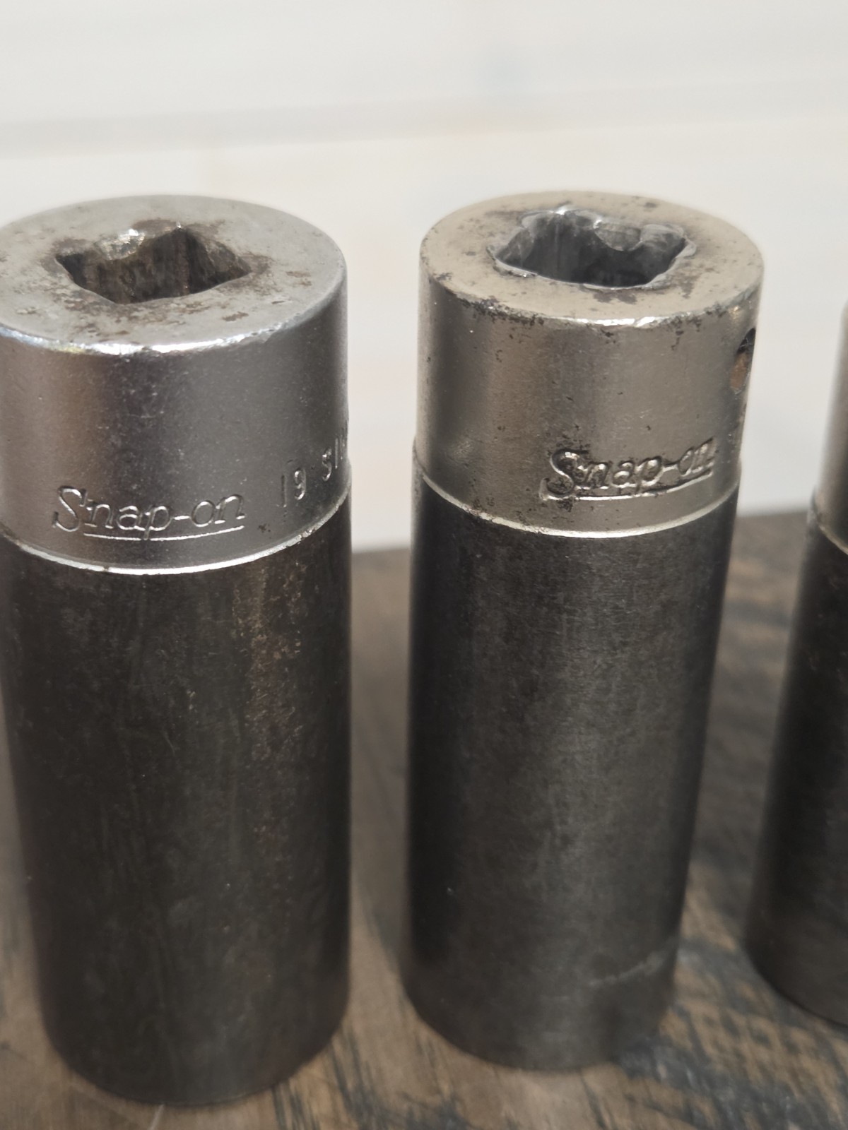 6Pc Snap-On USA 3/8″ Metric Deep 6 Point Impact Socket Set 10,11,14,15,17,19mm