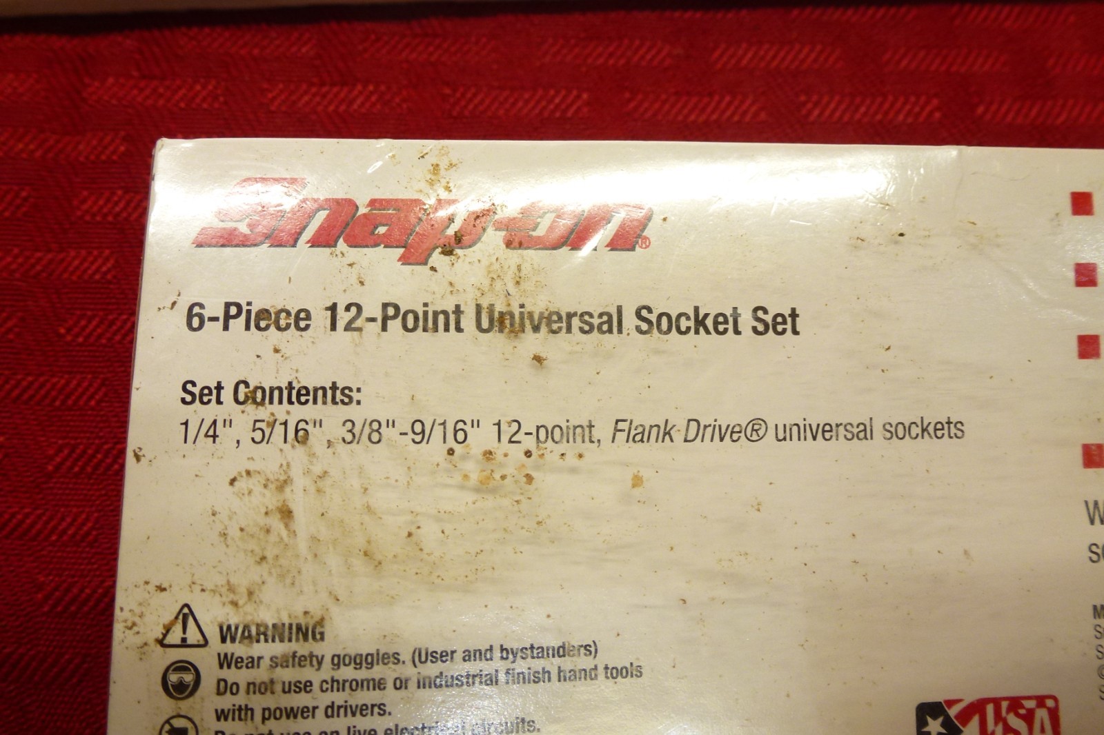SNAP-ON 106TMUA ¼” DRIVE 6-PIECE 12 POINT SAE SWIVEL SOCKET SET NEW