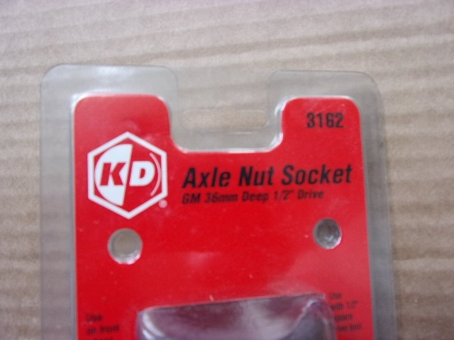 KD TOOL AXLE NUT SOCKET 36 MM 6 POINT 1/2 DRIVE NOS 3162