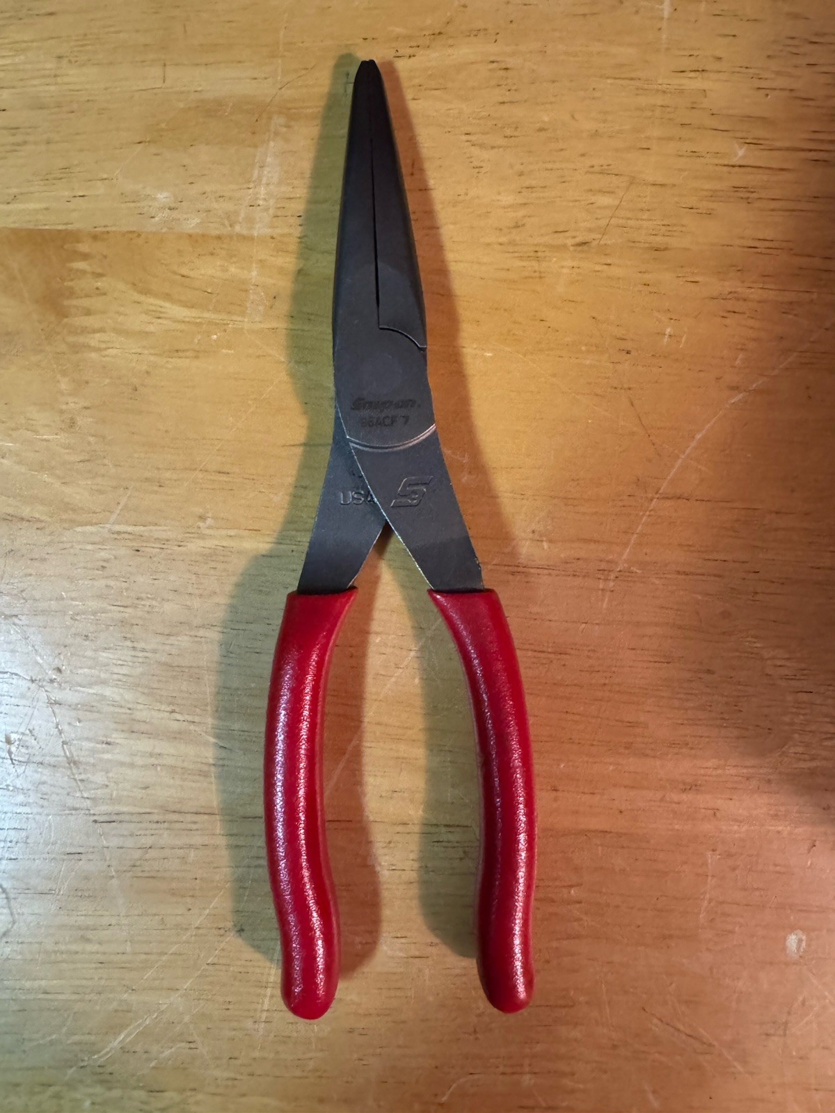 SNAP ON TOOLS USA RED Soft Grip 8″ Talon Grip Needle Nose Pliers 96ACF