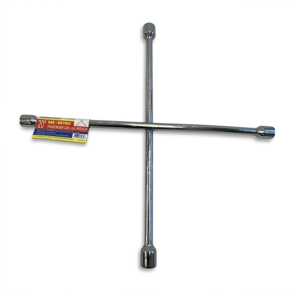 Ken-Tool 35630 20″ 4-Way Lug Wrench Chrome SAE Metric Passenger Cars