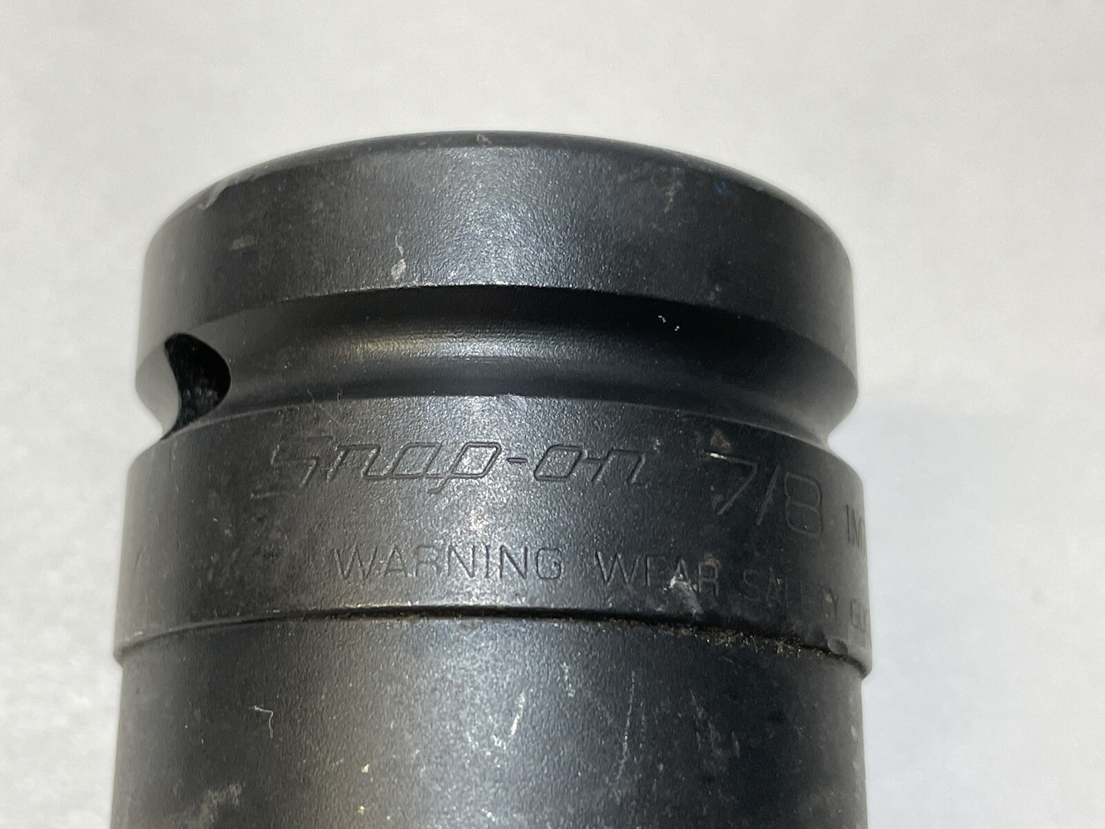 SNAP-ON Shallow Single Square Impact Socket 1″ Drive 4-Point SAE 7/8″ IM728