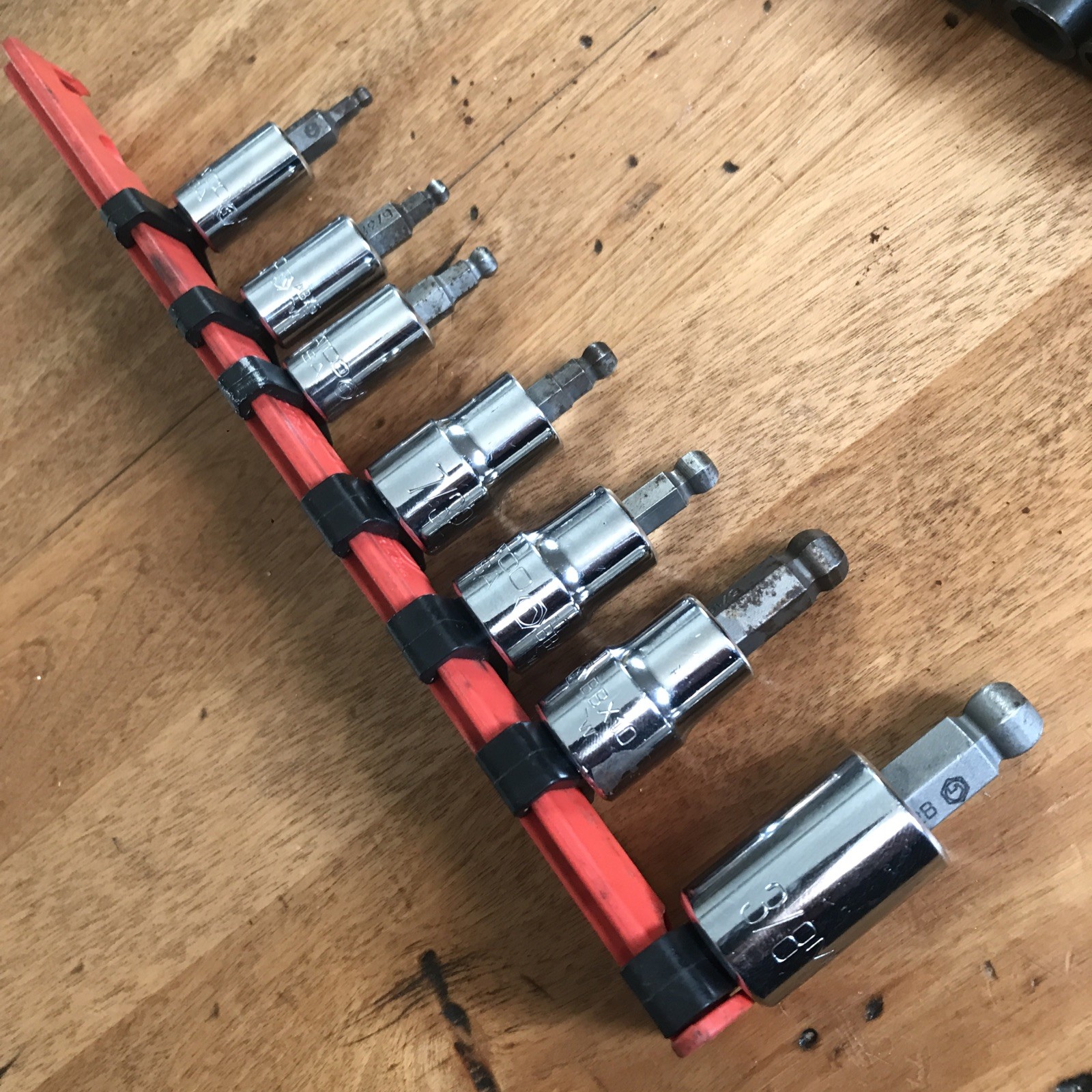 MATCO Lot Of 7 Hex Ball Socket Drivers , 3/8” Drive ALL IN GOOD CONDITION SAE