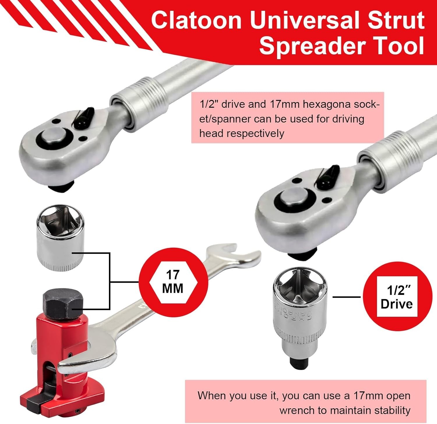 Universal Strut Spreader Tool 5-11 mm for Audi/VW/BMW/Ford – Compact & Durable