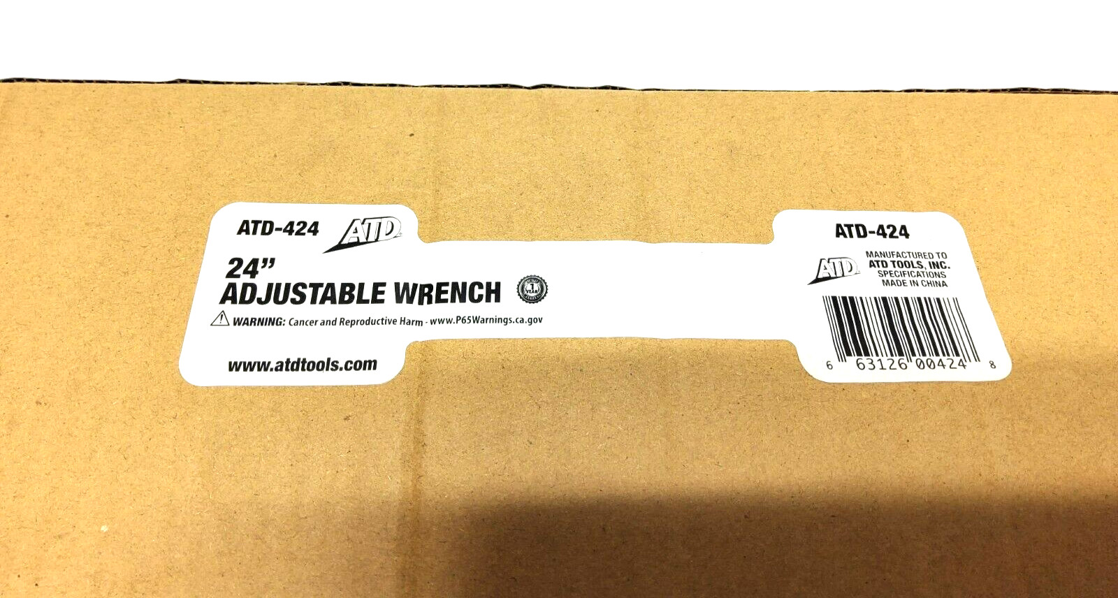 New ATD Tools ATD-424 24″ Adjustable Wrench with 2-1/2″ Opening