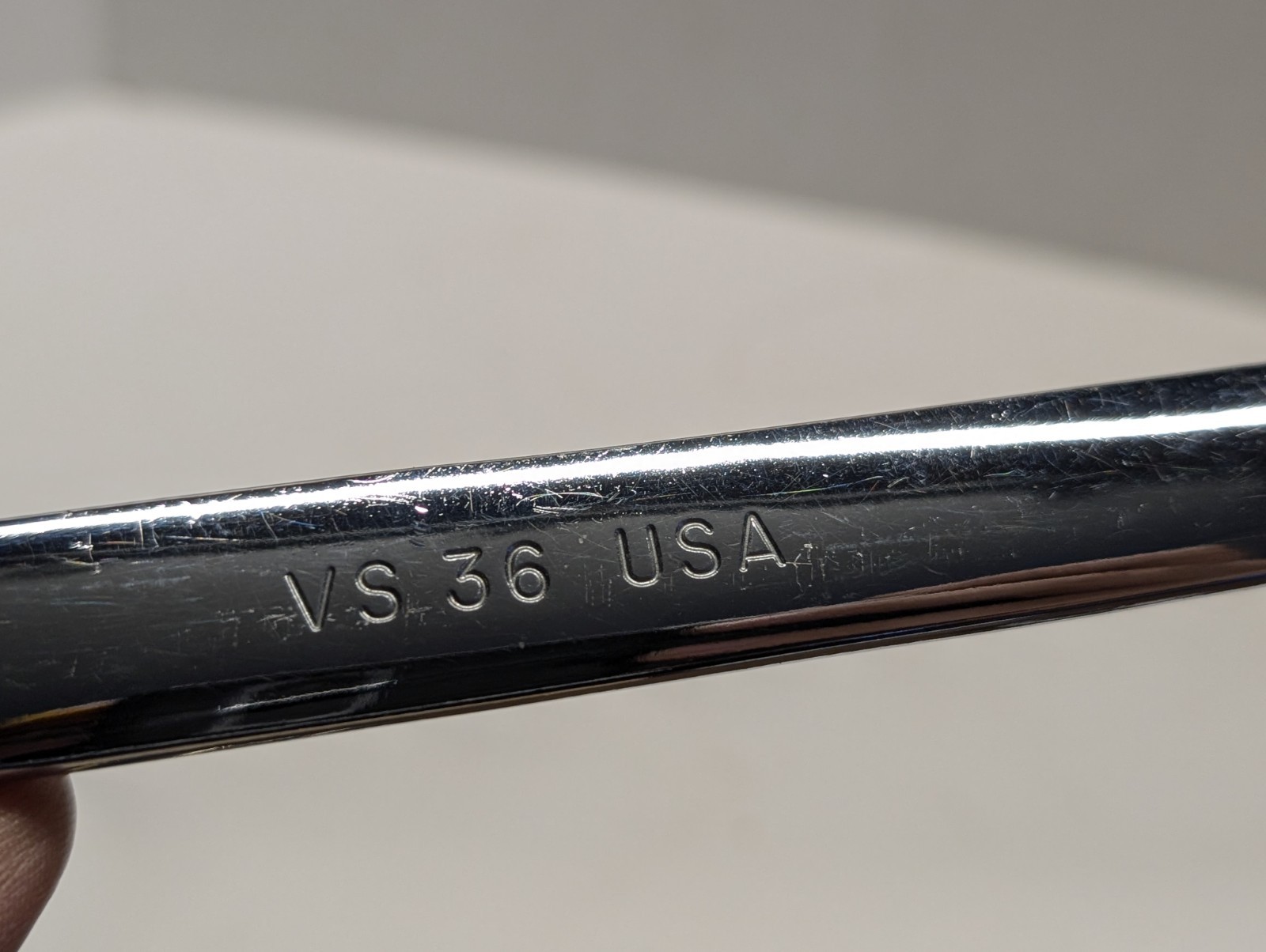 Snap On 1-1/8″ 4 Way Angle Head Wrench VS 36 Old Style Underline Script
