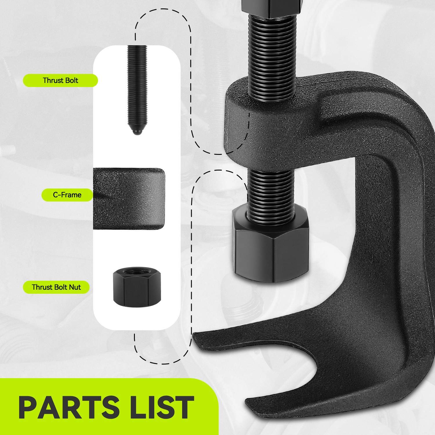 Universal Cars Trucks SUV 2-3/8 Inches Adjustable Ball Joint Removal Tool Set