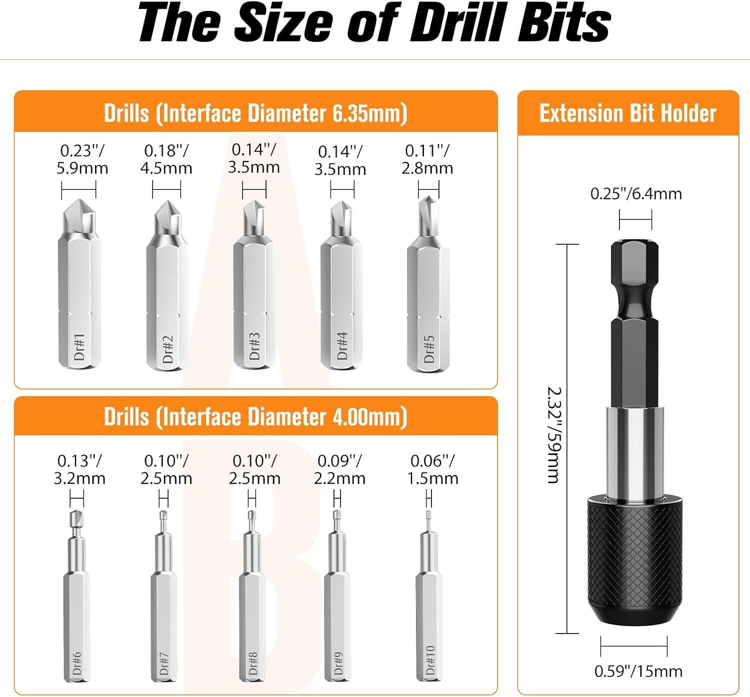 22 PCS Damaged Screw Extractor Kit with Magnetic Extension Bit Holder