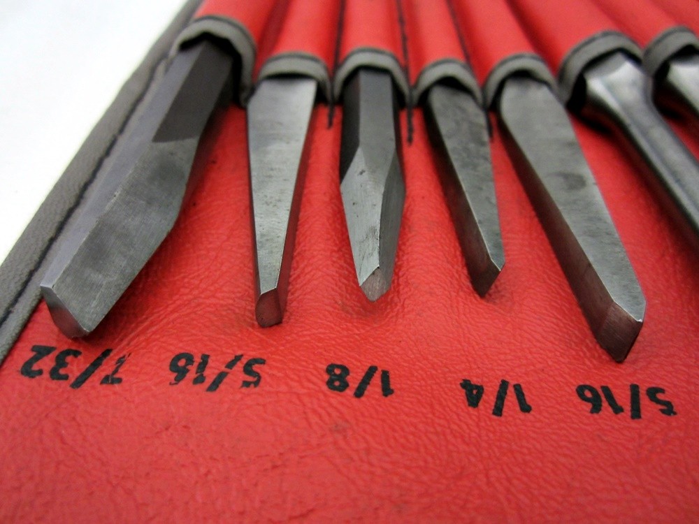 Vintage Snap-on 24pc Complete Punch & Chisel Set PPC-260AK C-260A USA