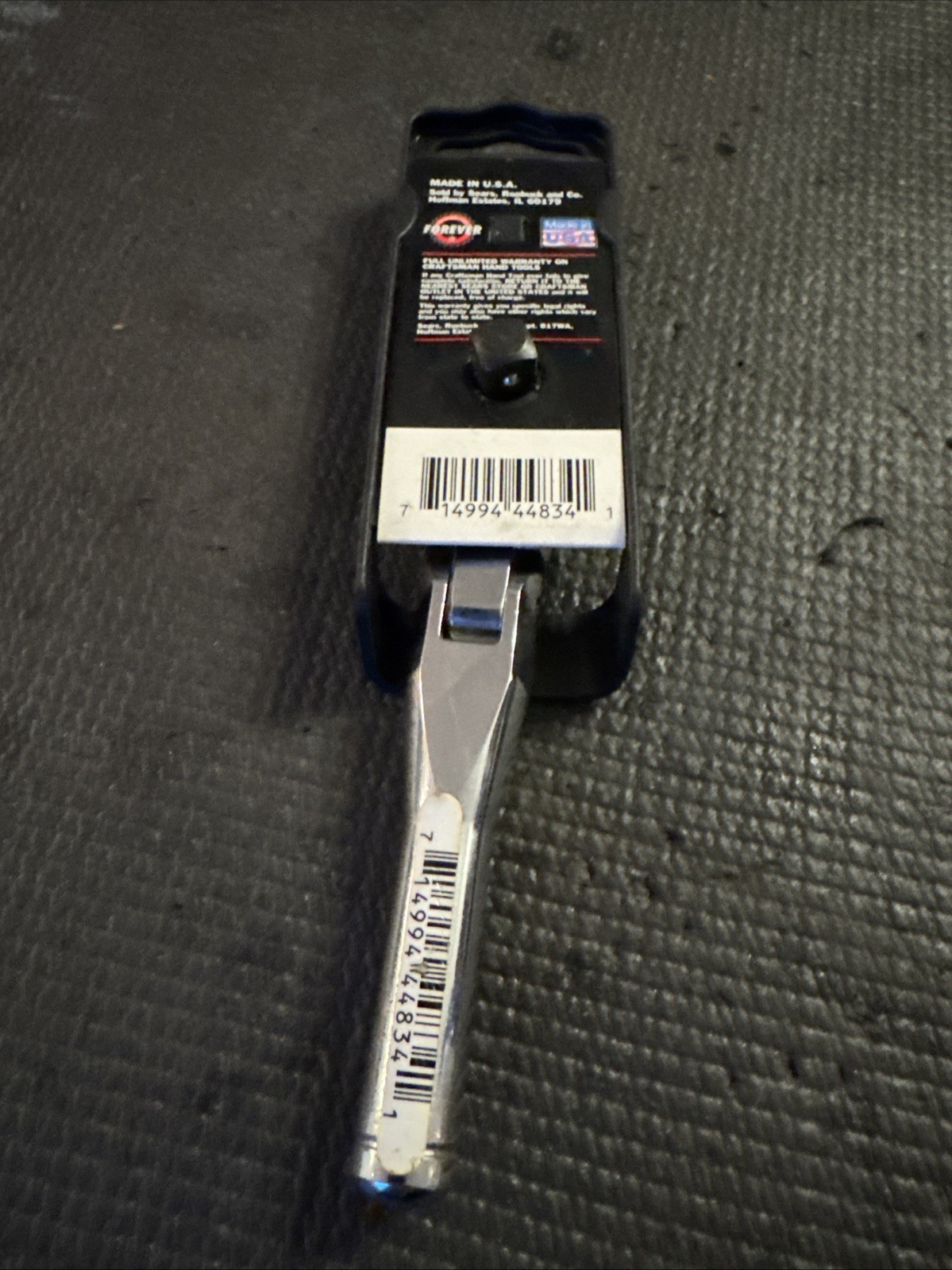 Sears Craftsman USA Nos 3/8” Drive Stubby Flex Head Ratchet 44834 Full Polish