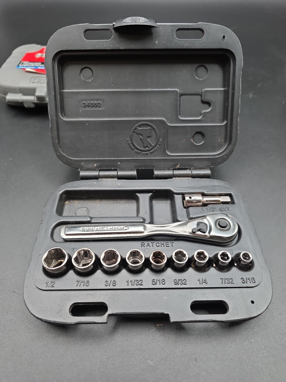 Lot Of 3 Complete Craftsman Socket Wrench Sets #34861 #34860 & #34860