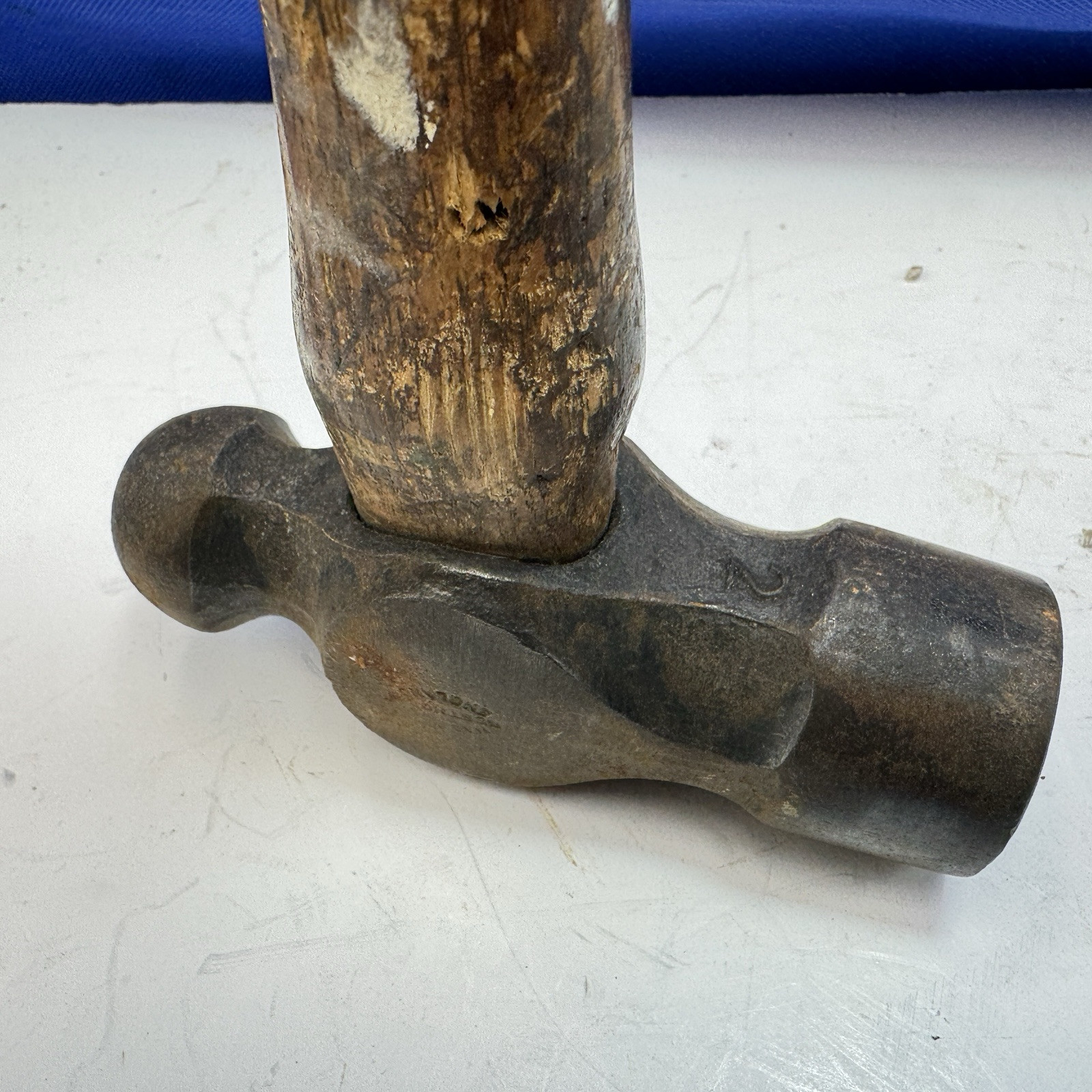Ball Pein Hammer 2lb 12″ Hickory Shaft Vintage Reclaimed Tools Carpentry