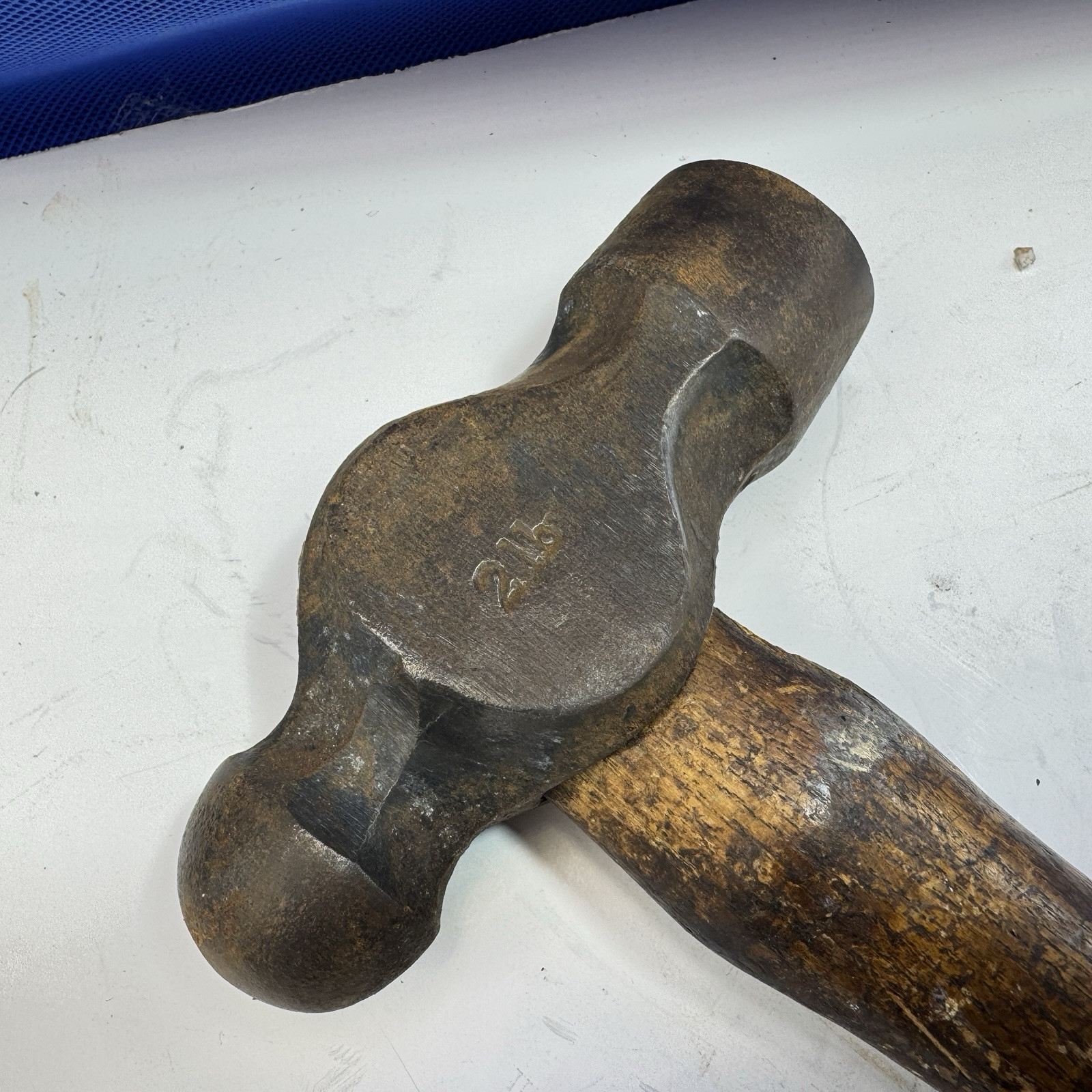 Ball Pein Hammer 2lb 12″ Hickory Shaft Vintage Reclaimed Tools Carpentry