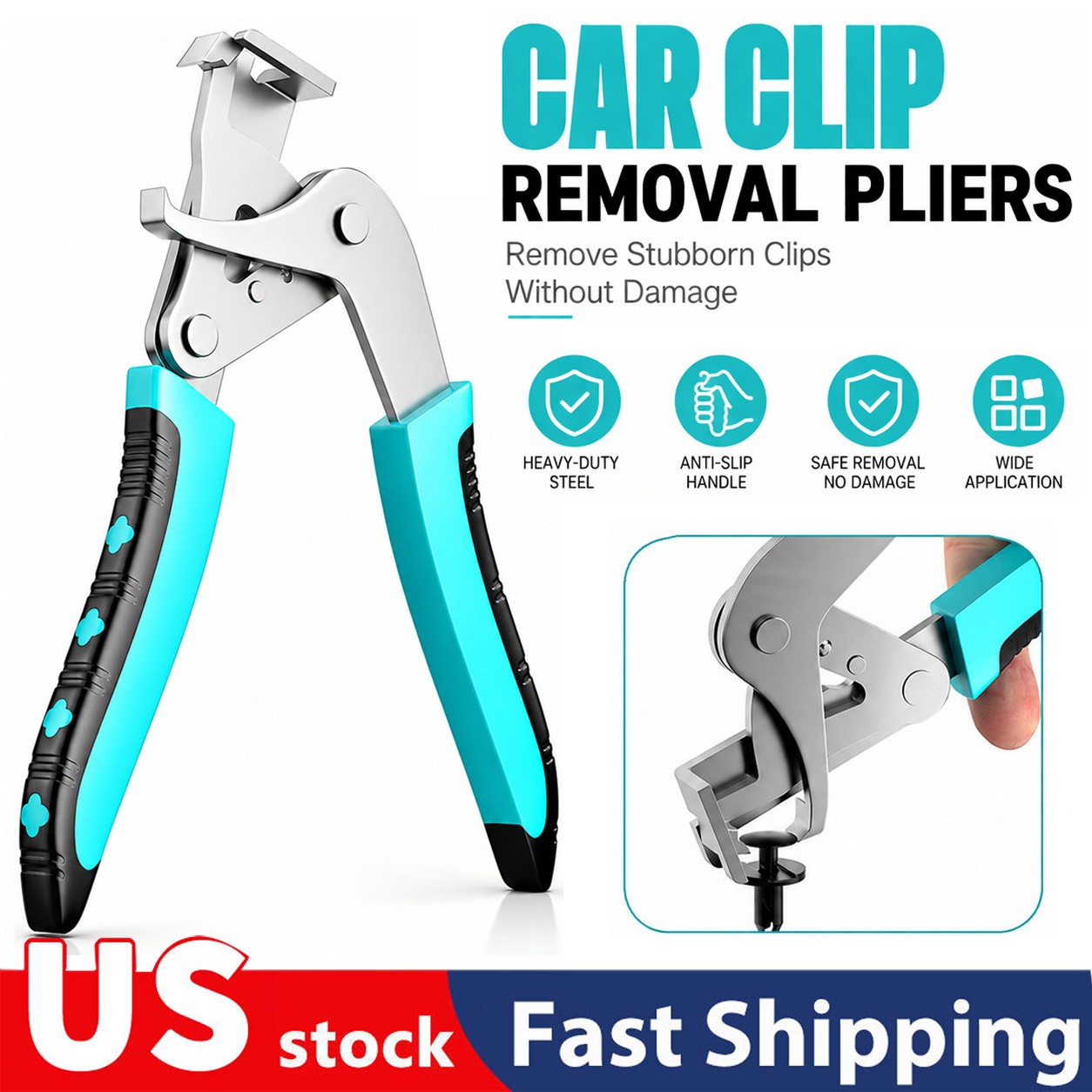 Heavy-Duty Auto Clip Remover Pliers Trim Panel Fastener Rivet Disassembly Tool