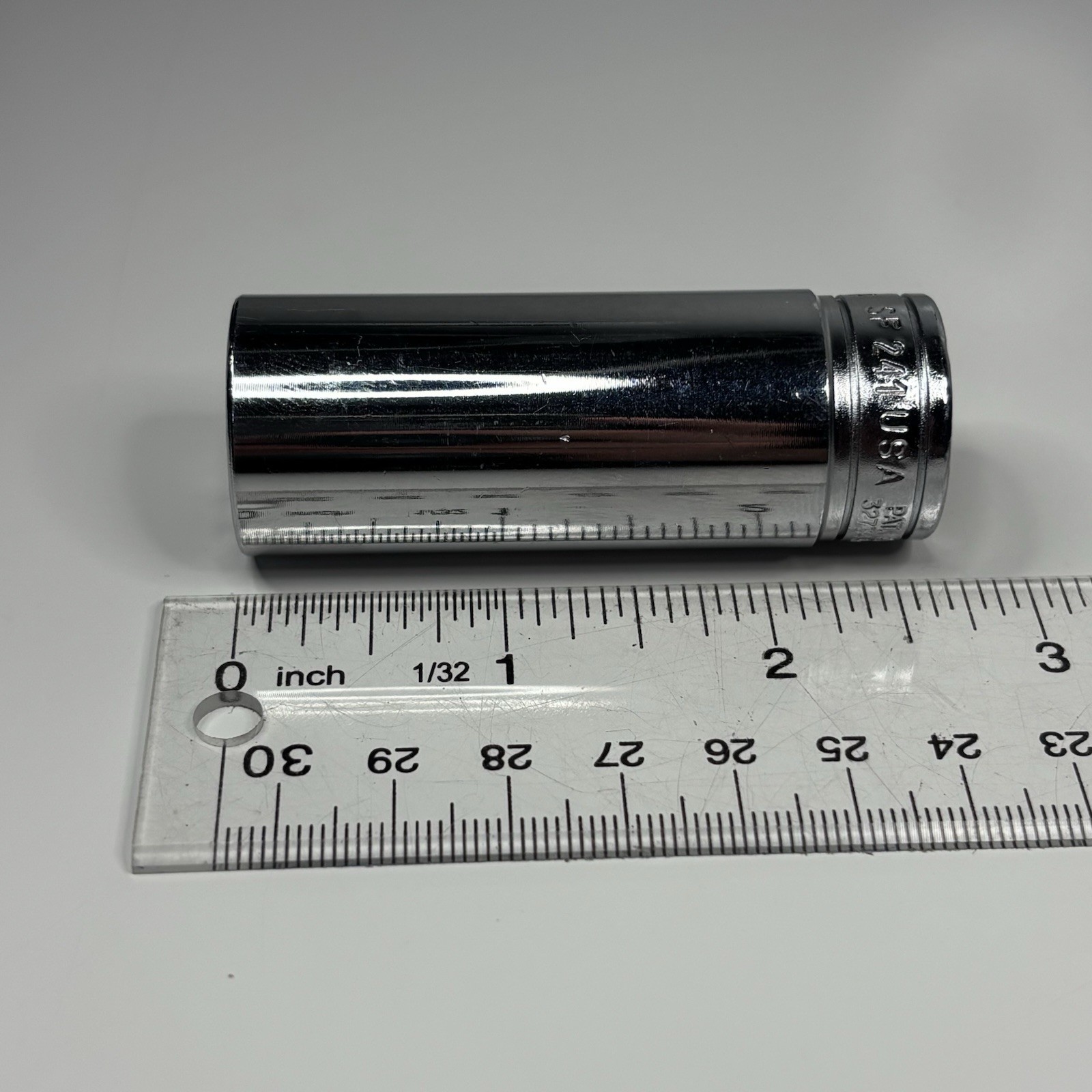 Snap On Tools SF241 3/8 Dr 12Pt SAE 3/4 Flank Dr Deep Socket USA VTG