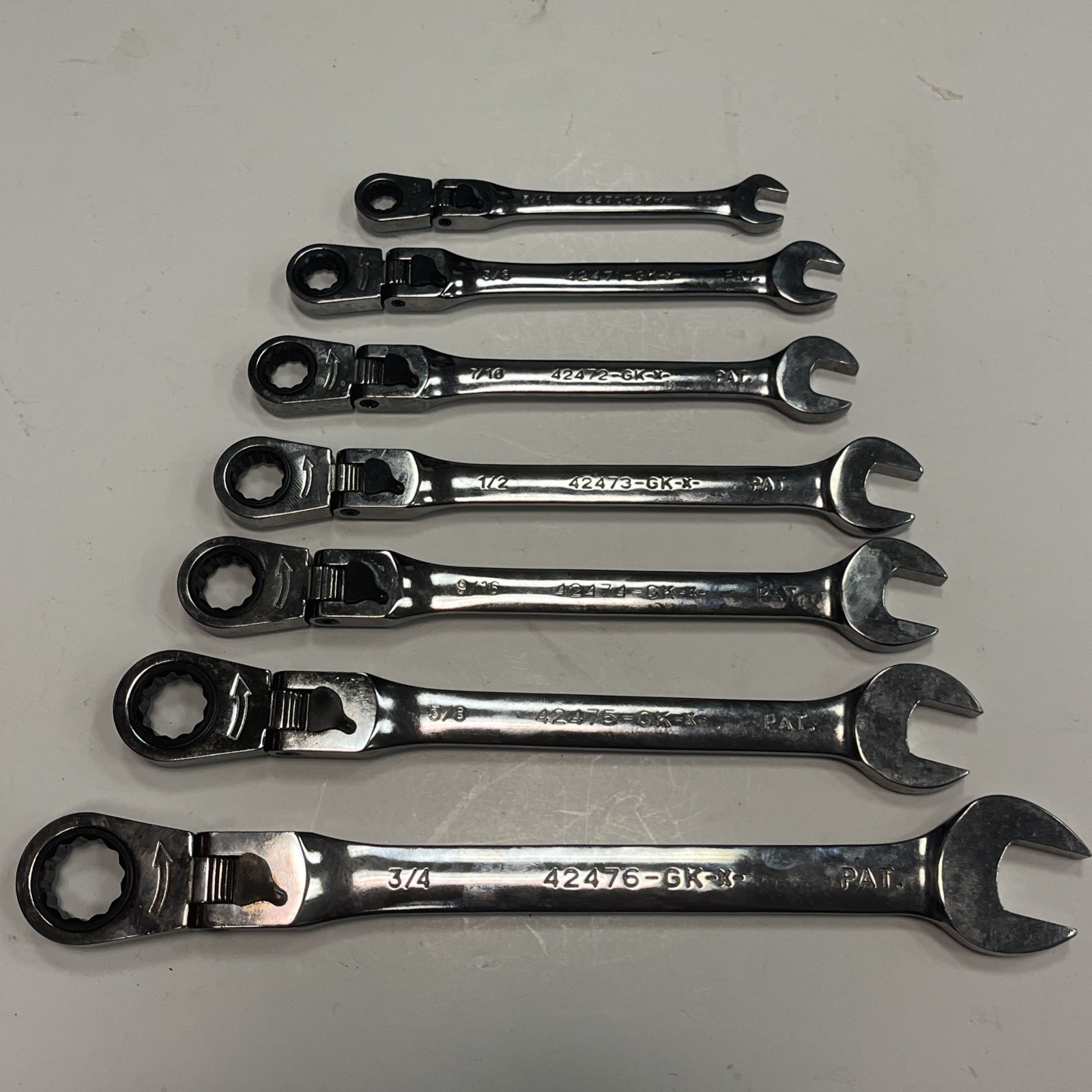 Craftsman 7pc SAE Locking Flex Ratcheting Wrench Set 42400 Sears Tools USA