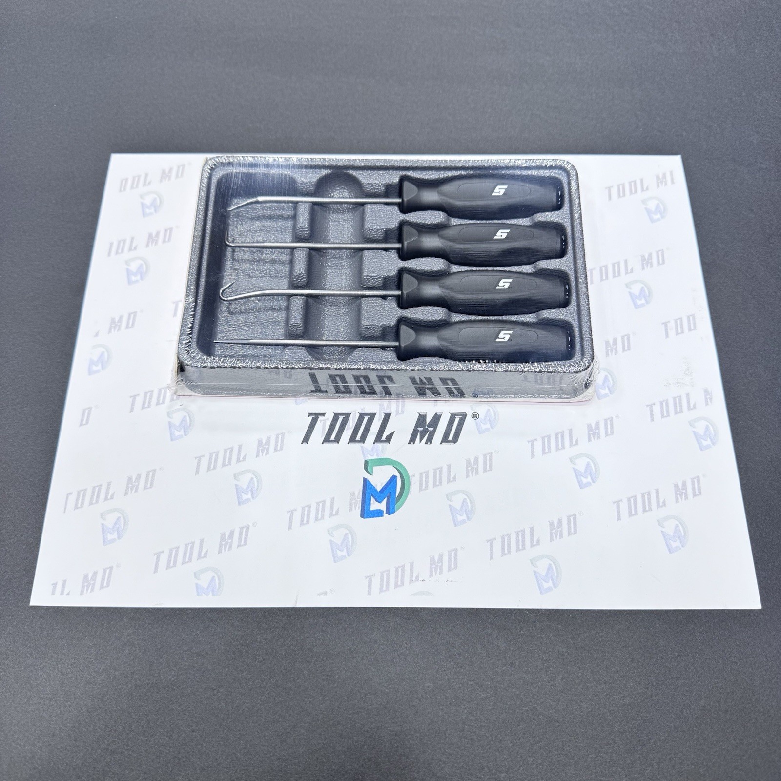 Snap-on Tools USA NEW 4pc BLACK Soft Grip Mini Awl Hook Pick Set SGASA204CB