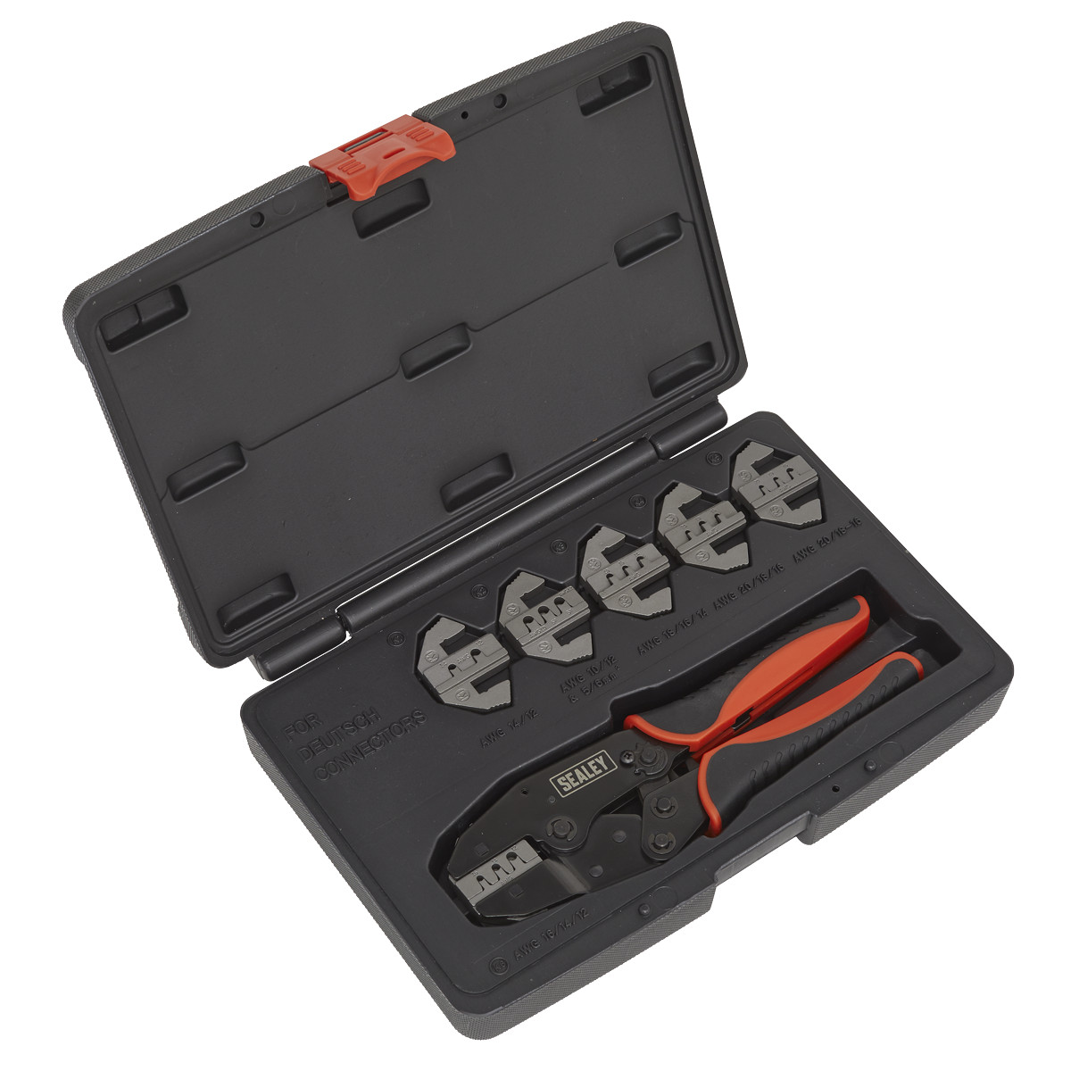 Sealey Deutsch Connector Plier Set With Ergonomic Handle 7 Pieces AK3870
