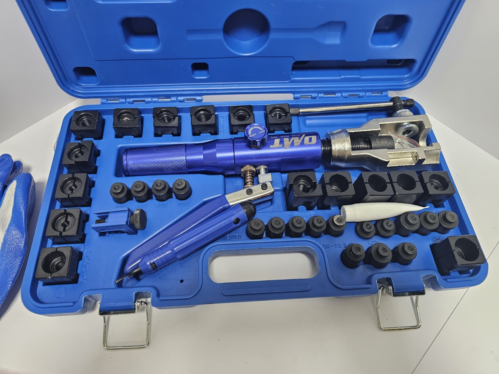 OMT Hydraulic Flaring Tool Kit 45° Single & Double Flaring Tool w Deburring Tool