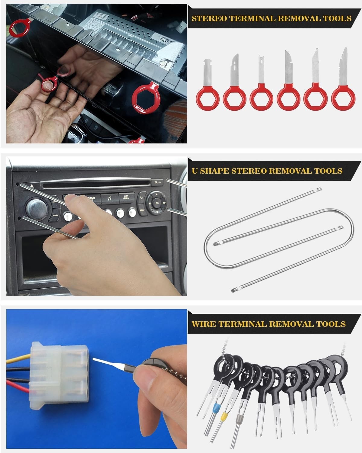 Trim Removal Tool,120Pcs Car Panel Door Audio Removal Tool Kit, Auto Clip Pli…