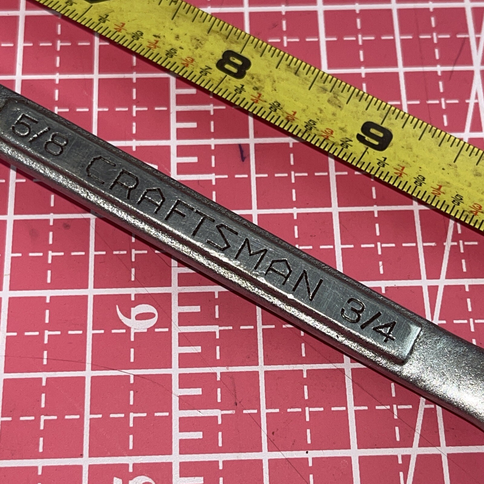 Vintage Sears Craftsman USA V 5/8 X 3/4 In SAE Stubby 12 Point Box Wrench Nice