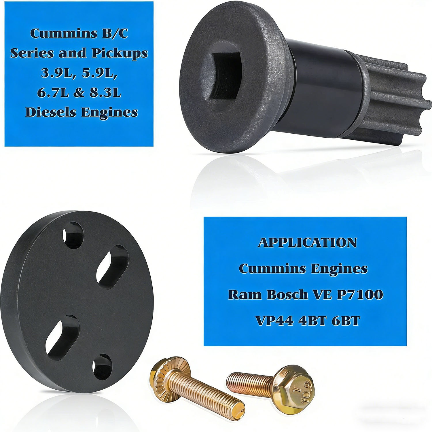 13mm Idle Lock Nut Wrench+Gear Puller+Engine Barring Tool Sets for Dodge Cummins