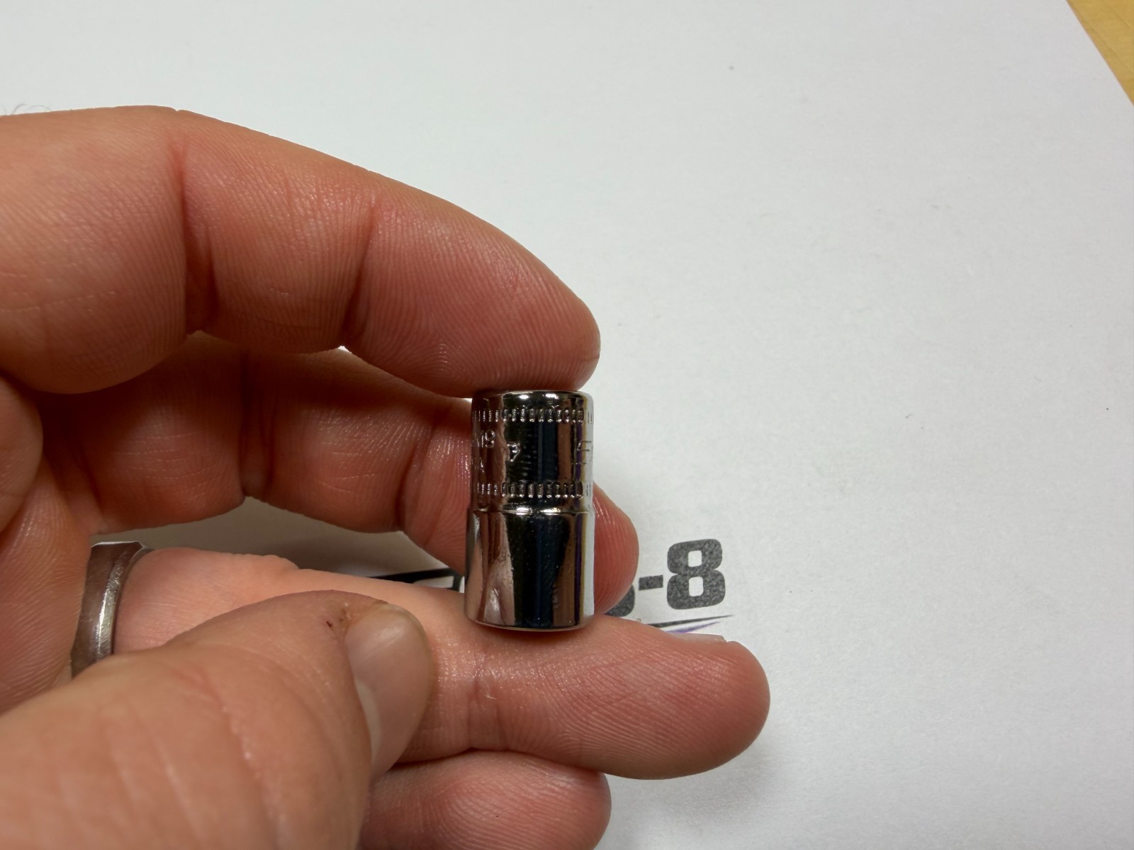 Snap-On Tools USA NEW 1/4″ Drive 9mm Metric 6pt Shallow Chrome Socket TMM9