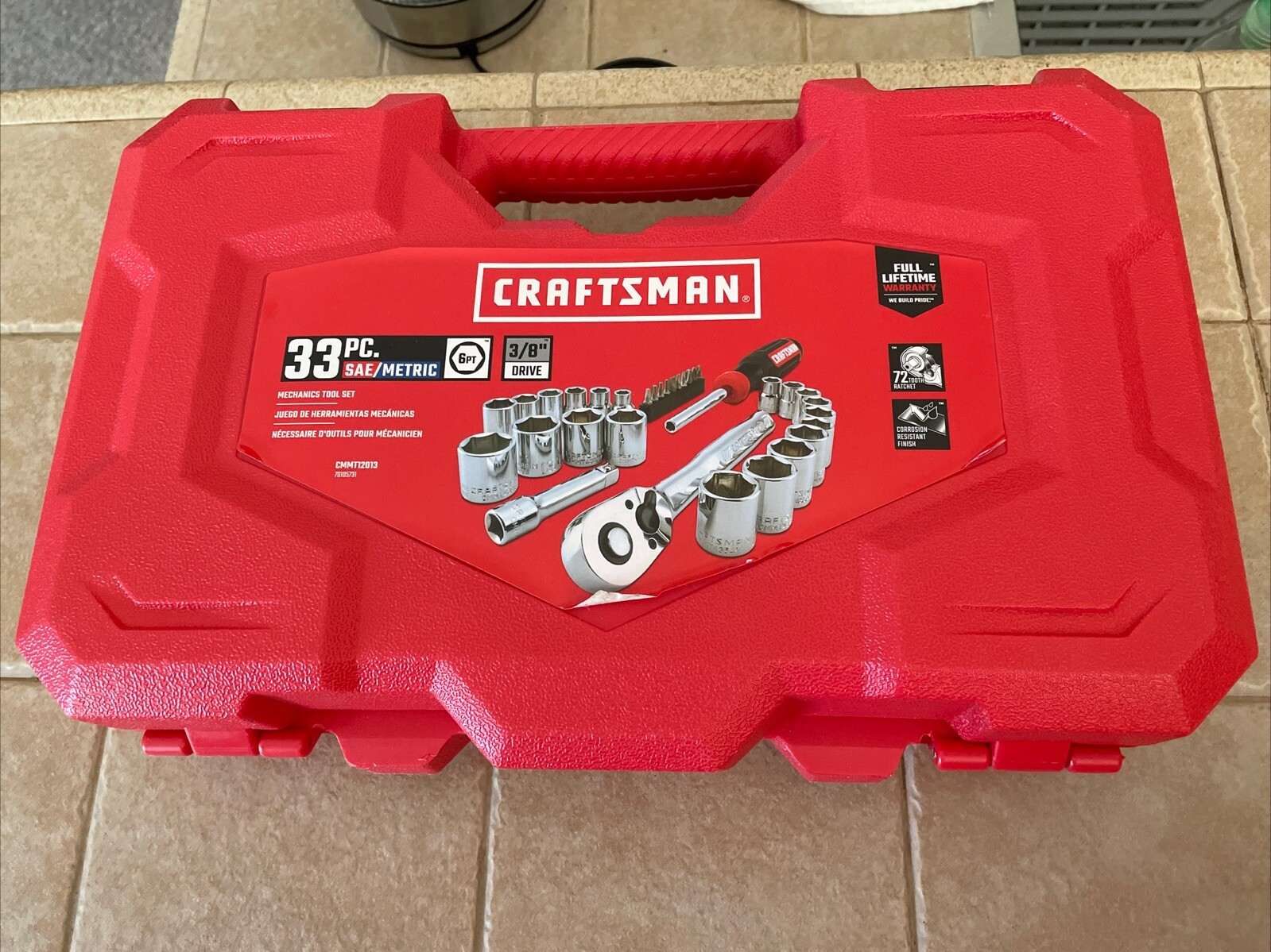 Craftsman 32 Piece 3/8” Drive Mechanics Socket Set WITH CASE CMMT12013