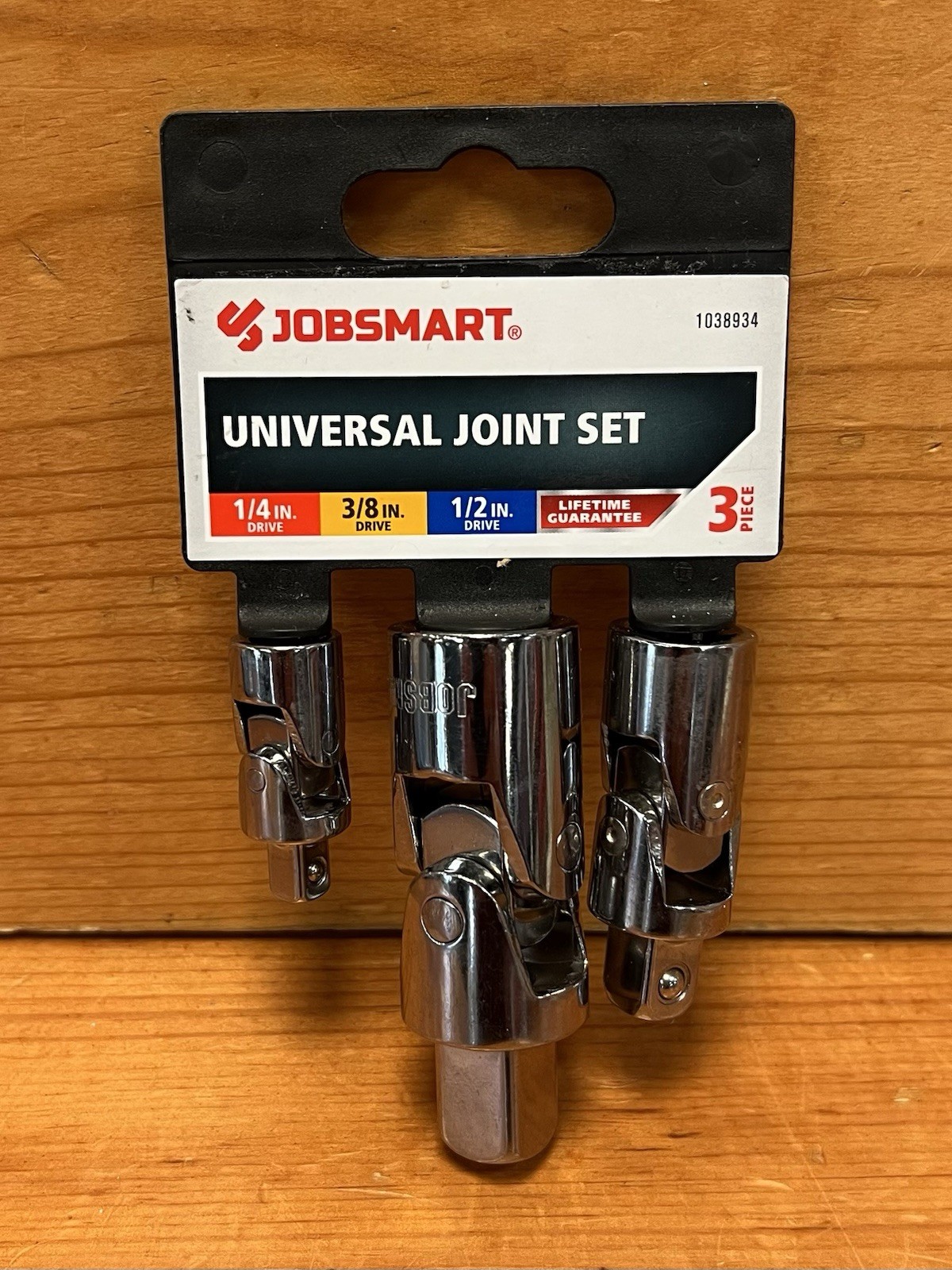 JobSmart 1038934 1/4 in., 3/8 in. and 1/2 in. Drive Set, Universal Joint, 3 pc.