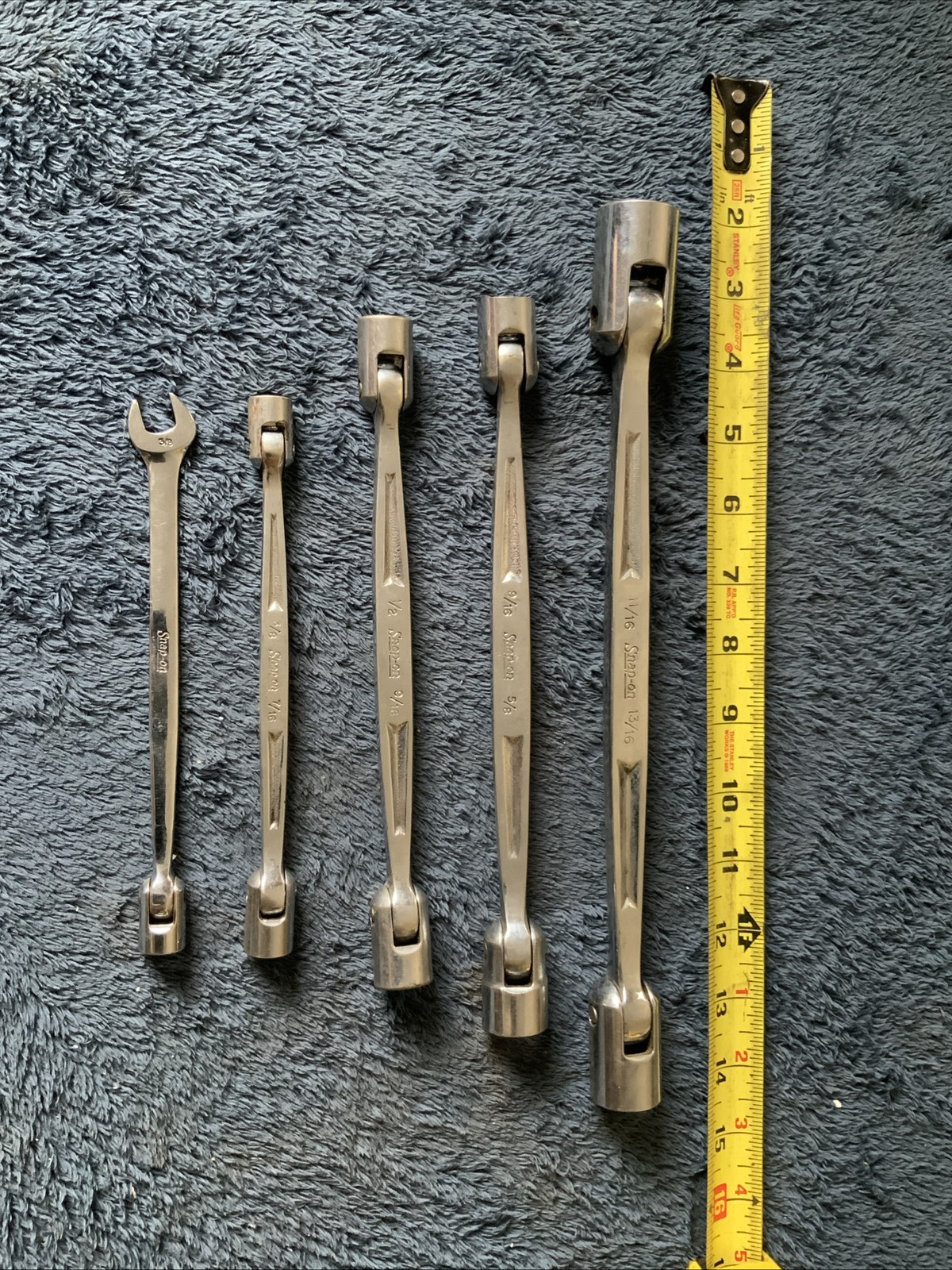 Snap On 5pc Swivel End Wrenches….different Styles….see Pics…..older Styles…..