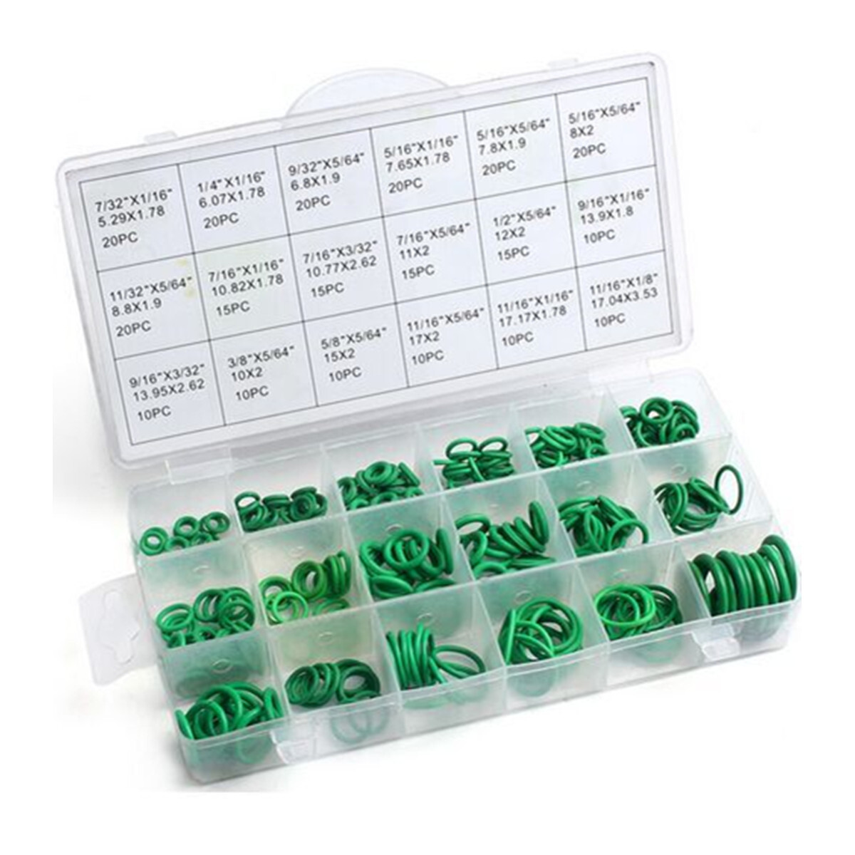 Car Air Conditioning Refrigerant A/C Repair O-Ring Seal Rubber Trim 270PCS Set