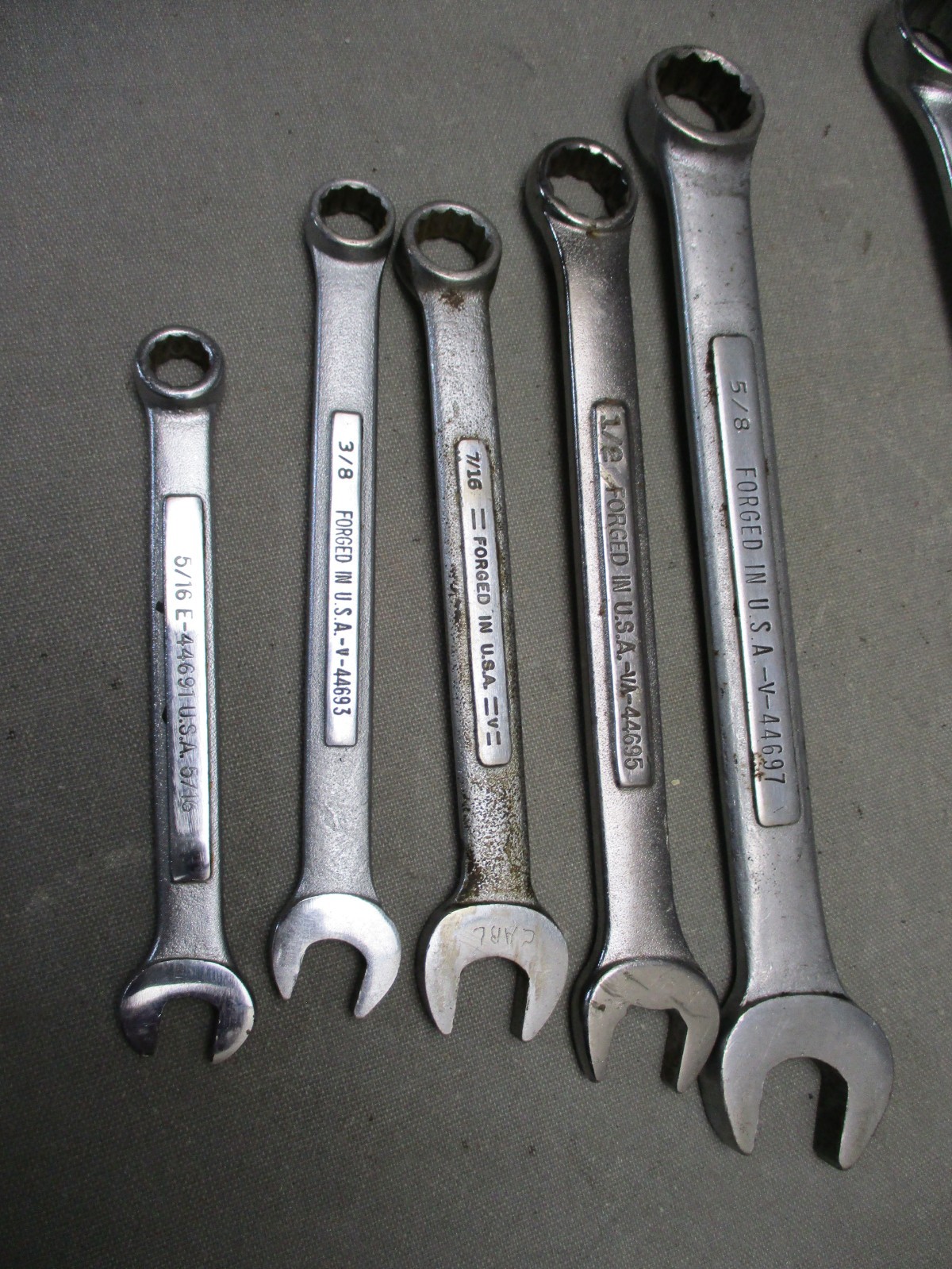 Lot of 9 Craftsman & SK Combination Wrenches SAE 5/16″ – 7/8″ 12pt.